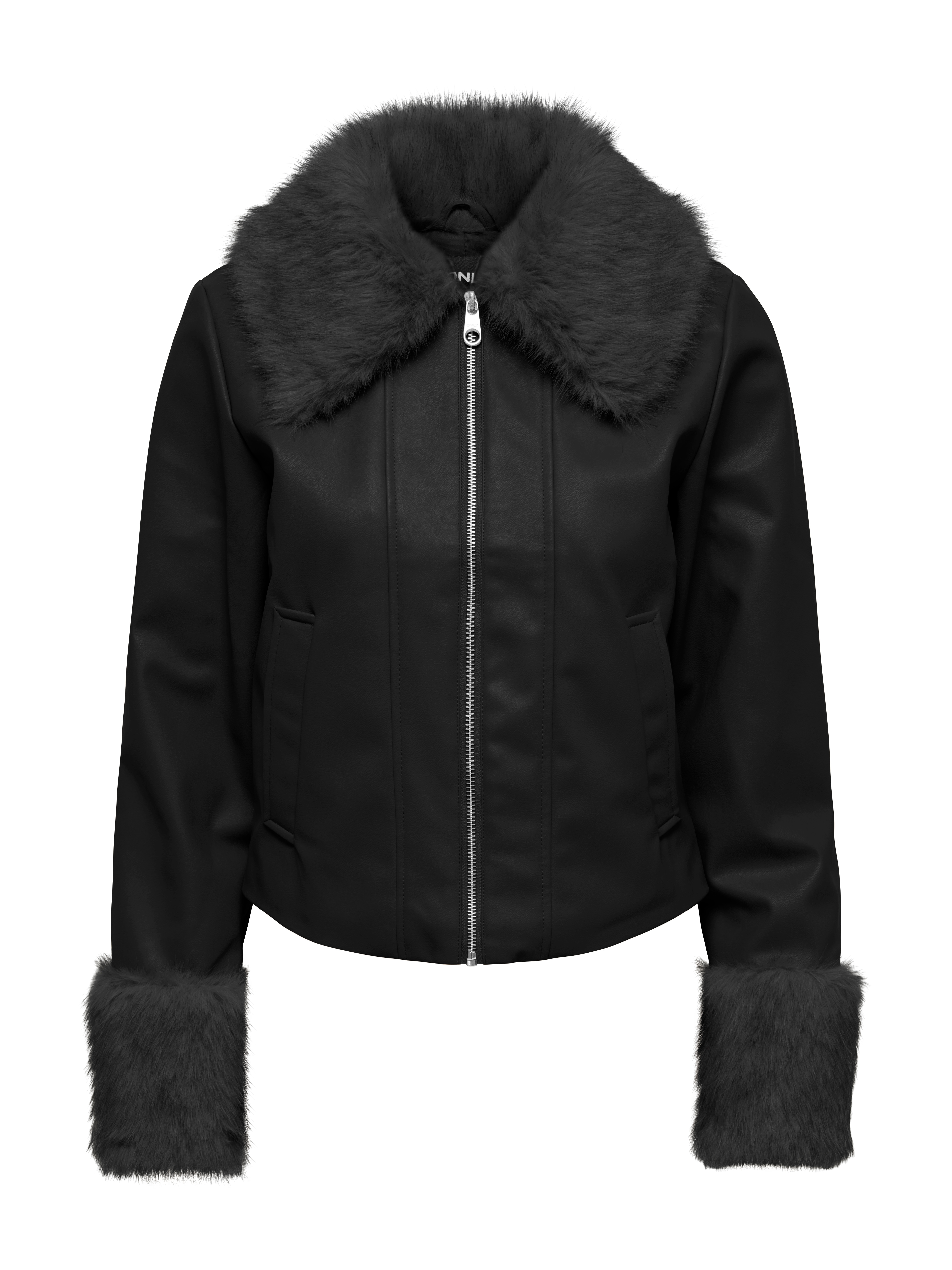 ONLY Lederimitatjacke "ONLBAZ FAUX LEATHER FUR JACKET CC OTW" Lederimitat