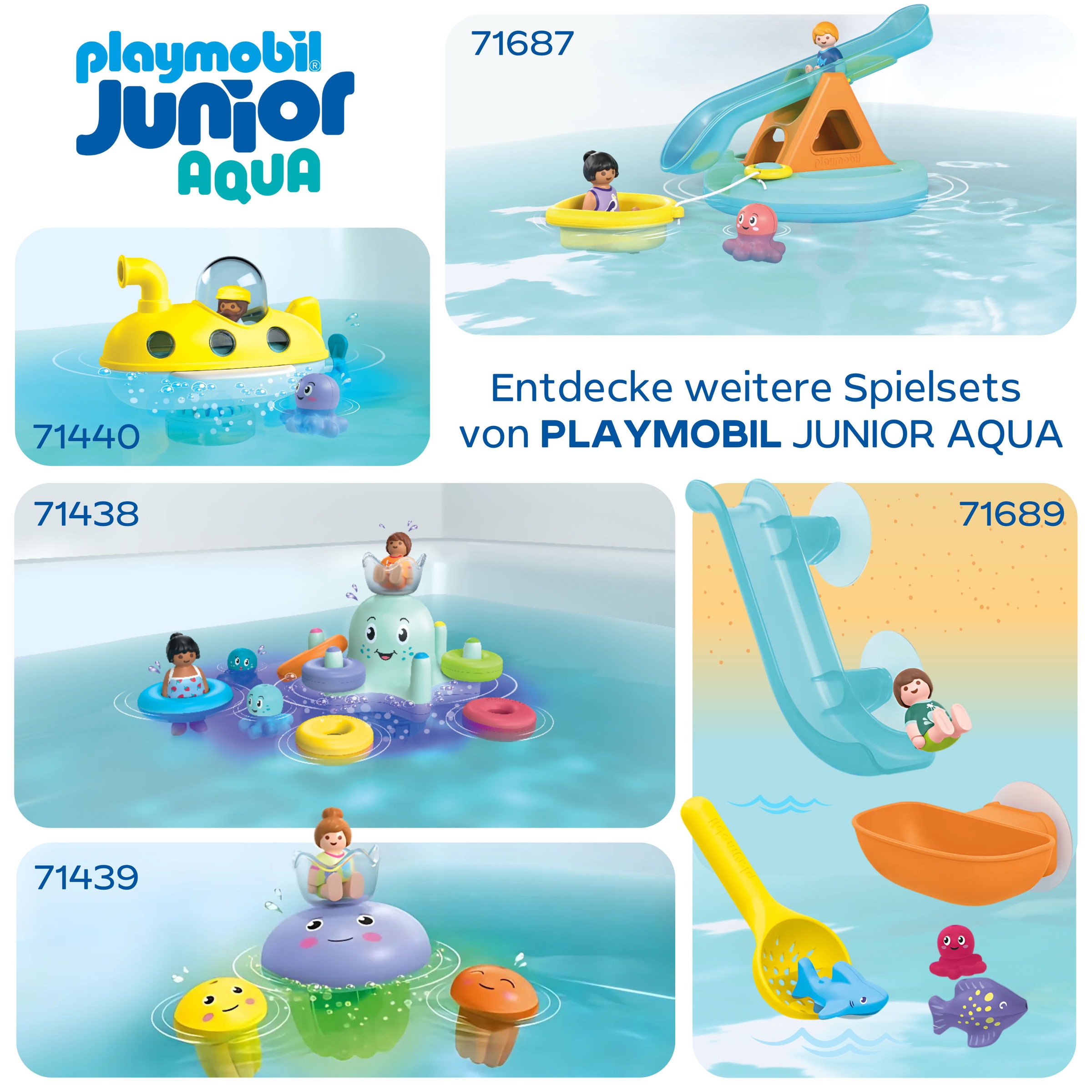 Playmobil® Konstruktions-Spielset »Badeinsel mit Wasserrutsche (71687), JUNIOR« Made in Europe