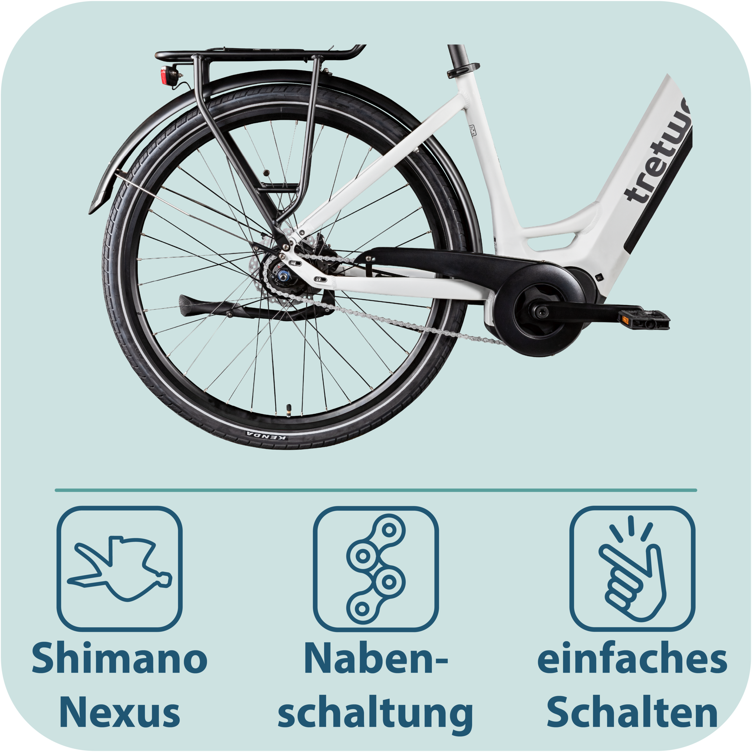 Tretwerk »Amber Nexus« 8 Gang Nabenschaltung Mittelmotor 250 W Tretwerk Amber Nexus E Bike Damen 28 Zoll Elektrofahrrad 155 - 185cm