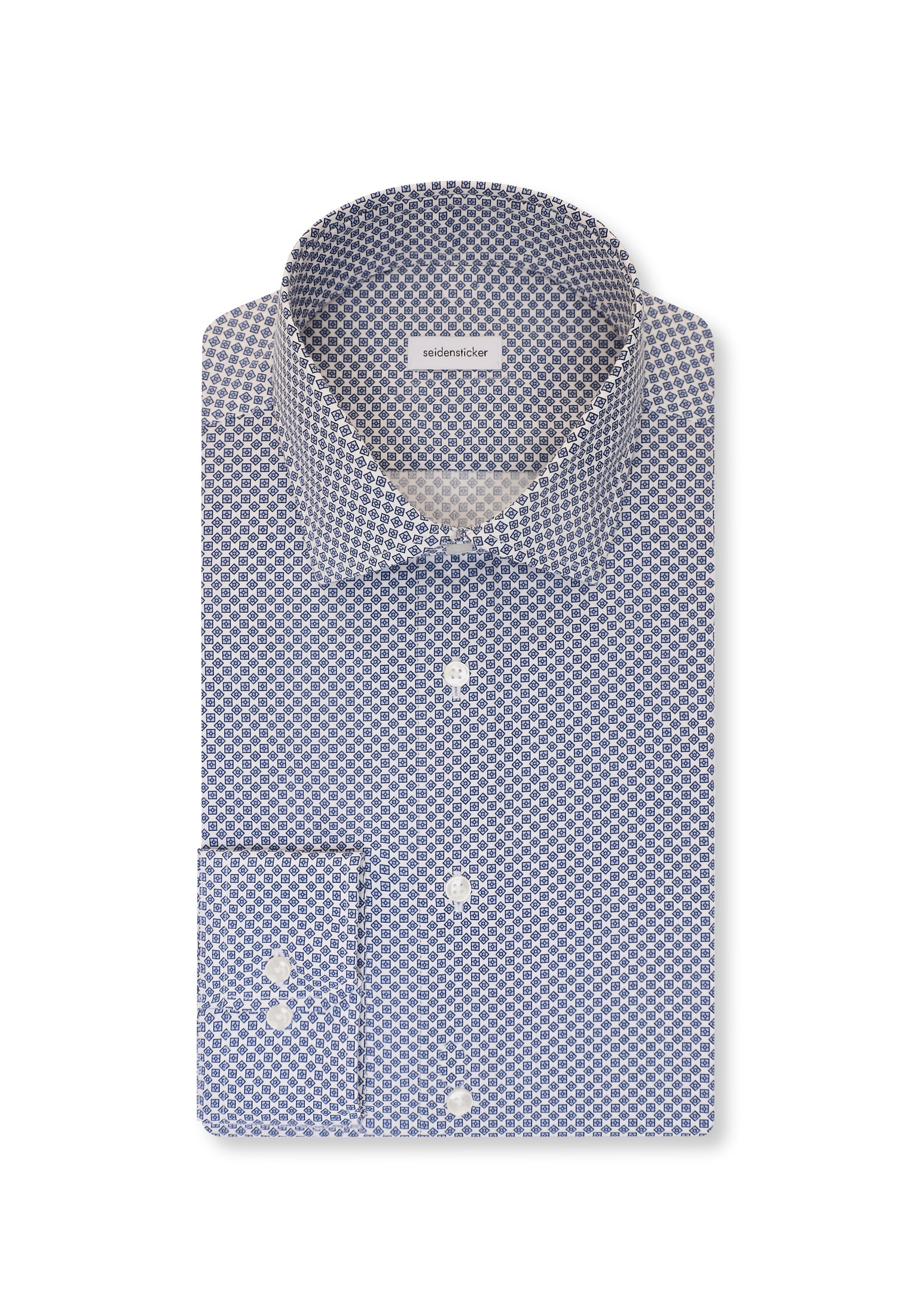 seidensticker Businesshemd »Slim« Slim Langarm Kentkragen Druck
