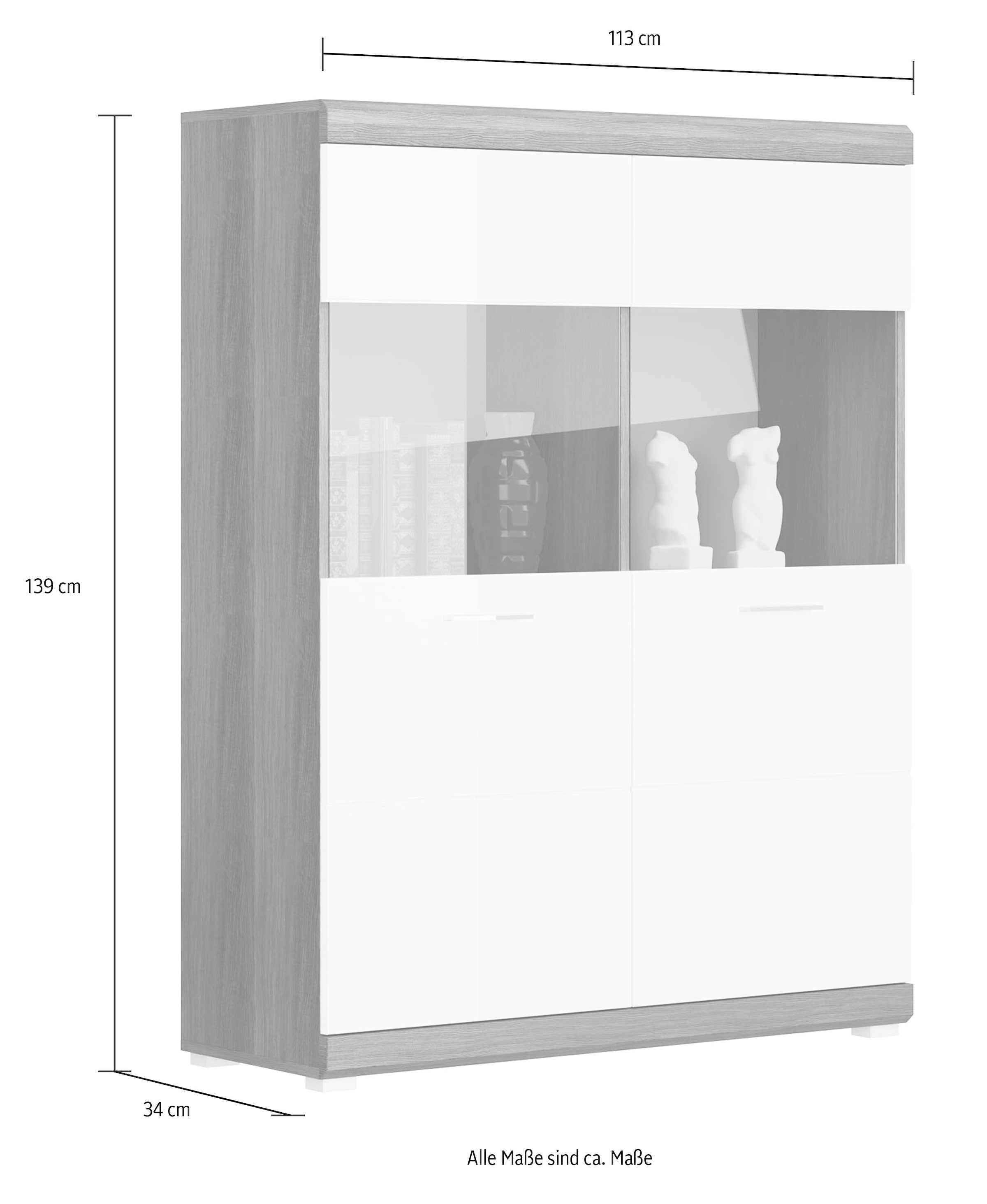 INOSIGN Highboard »Siena«, Breite 113 cm