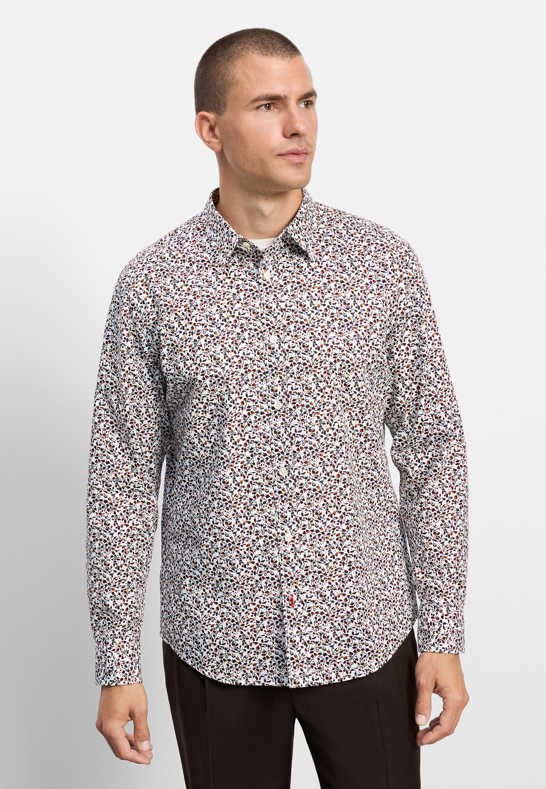 OLYMP Langarmhemd "OLYMP Casual, Regular Fit, Kent"