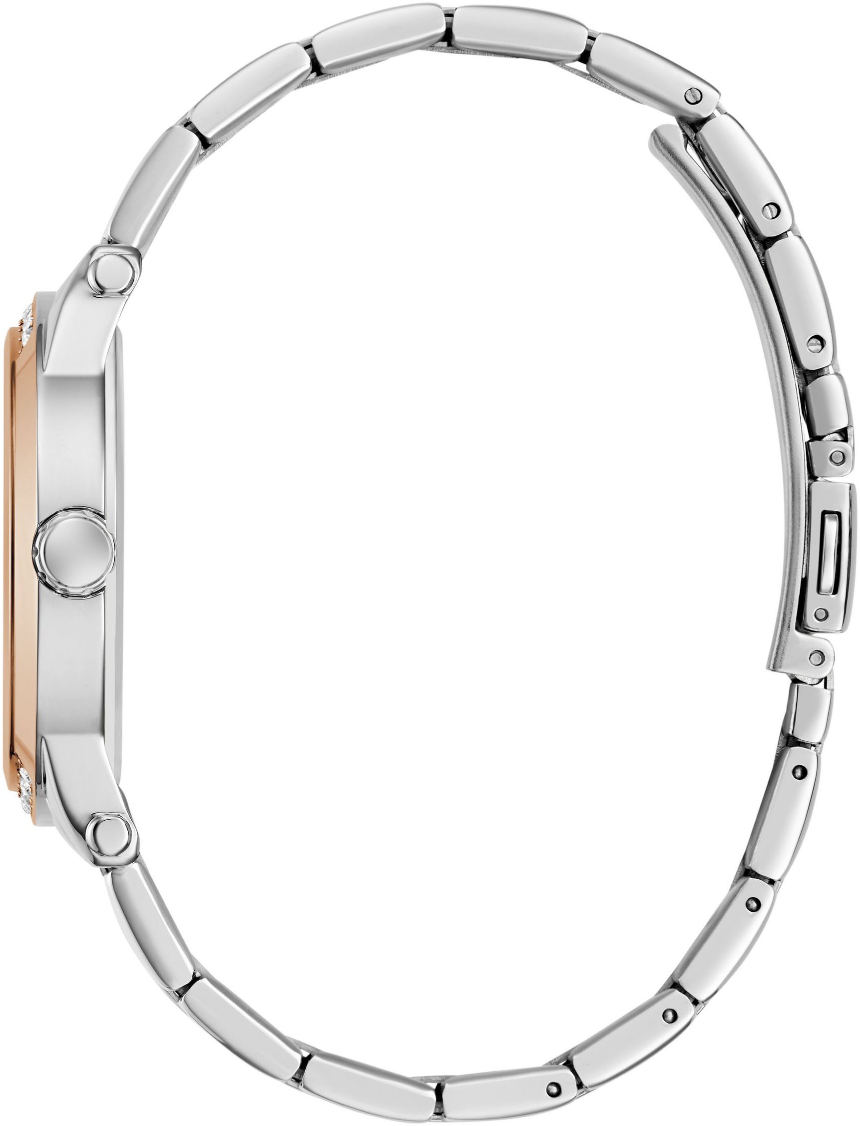 Guess Quarzuhr »ANNETTE«, Armbanduhr, Damenuhr, Edelstahlarmband, analog