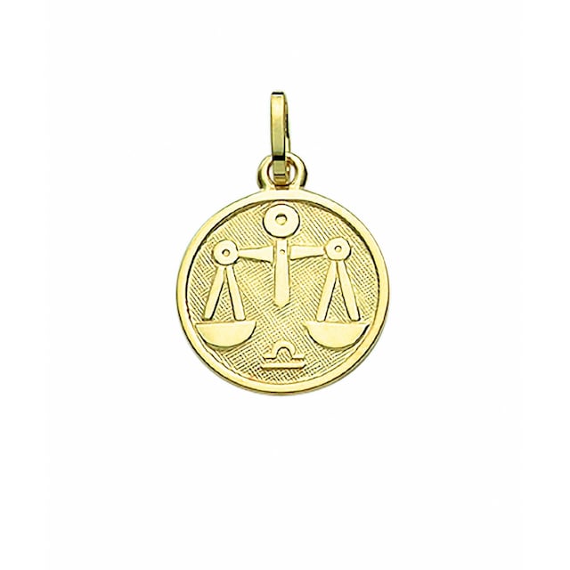 Adelia´s Kette mit Anhänger »333 Gold Sternzeichen Anhänger Waage Ø 11,8  mm«, Schmuckset - Set mit Halskette | BAUR