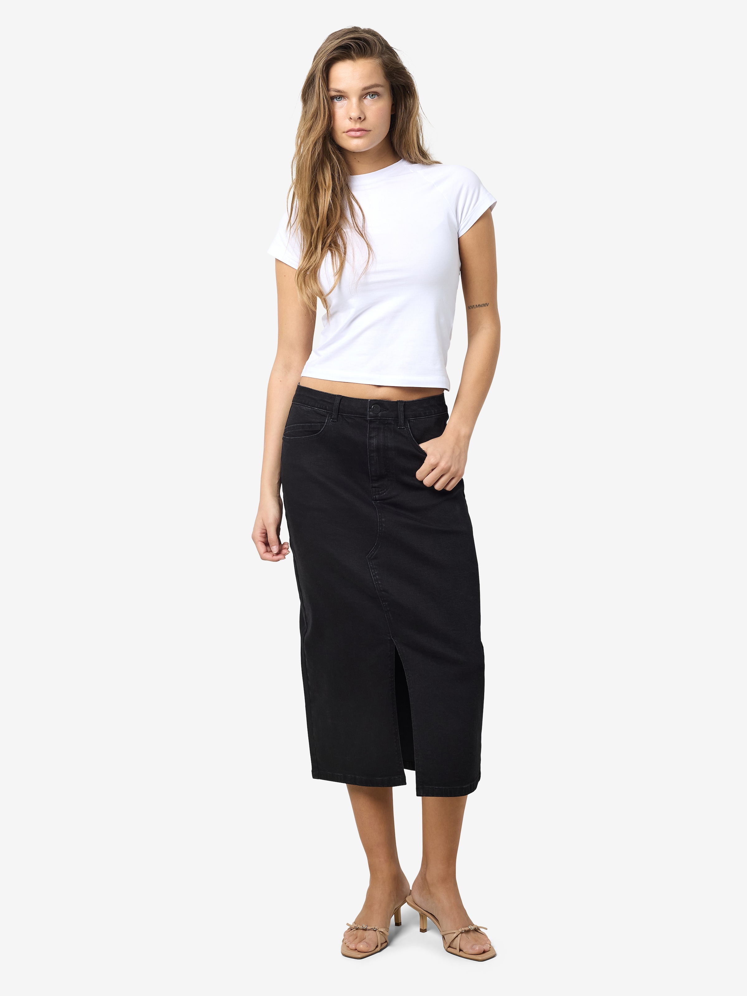 Noisy may Jeansrock »NMKATH NW SLIT MIDI SKIRT VI478BL NOOS«