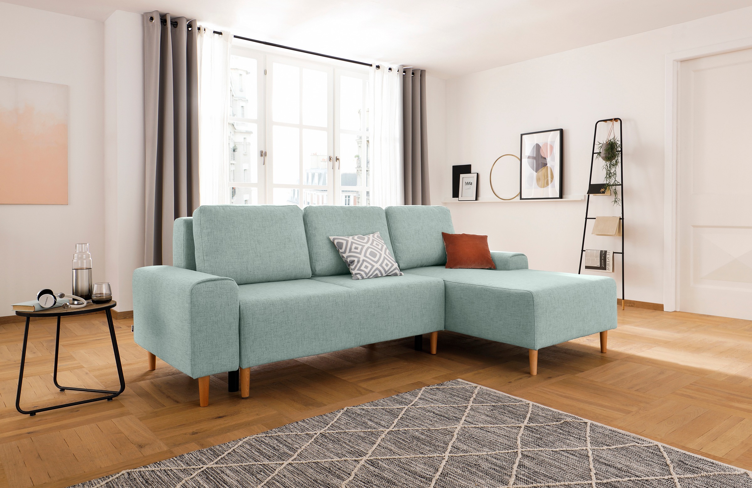 Home affaire Ecksofa "Samu L-Form" wahlweise mit Bettfunktion und Bettkaste günstig online kaufen