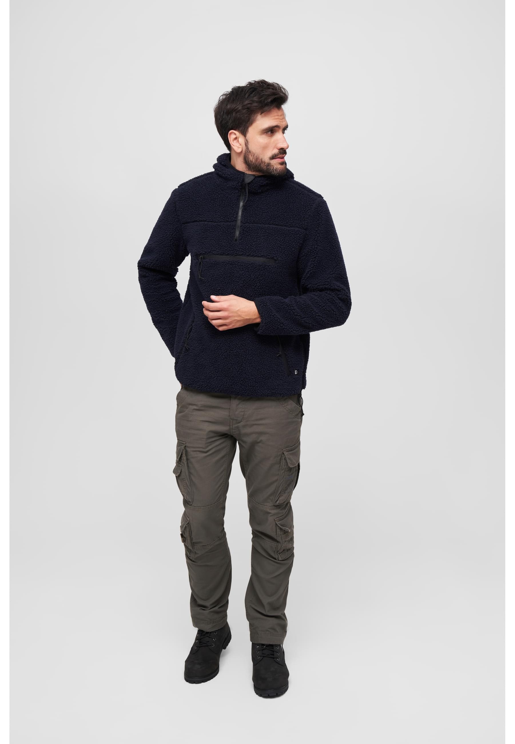 Brandit Anorak »Brandit Herren Teddyfleece Worker Pullover«, (1 St.), mit Kapuze