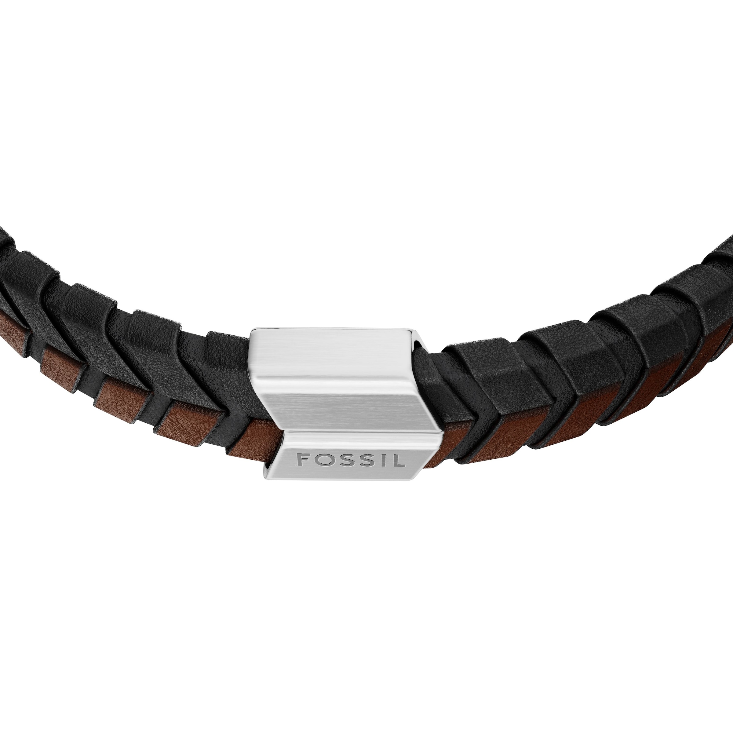 Fossil Armband »Schmuck Geschenk Edelstahl Leder Armschmuck Armkette Jewelry«