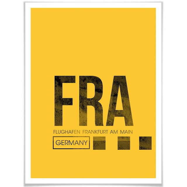 Wall-Art Poster »Wandbild FRA Flughafen Frankfurt«, Flughafen, (1 St.),  Poster, Wandbild, Bild, Wandposter bestellen | BAUR