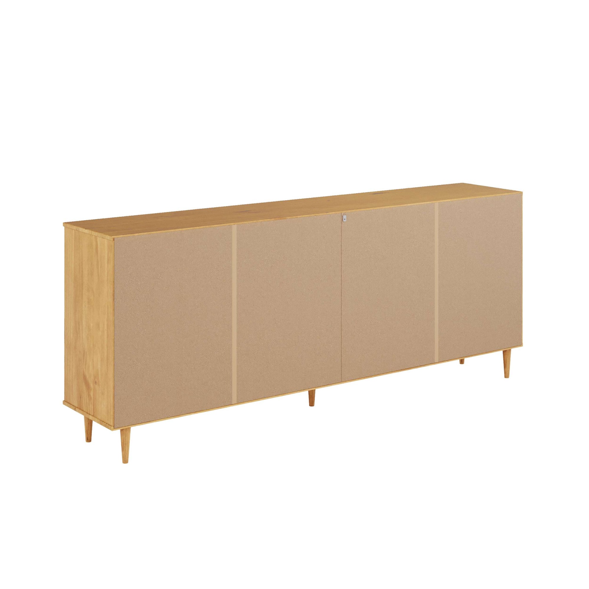 OTTO home Sideboard »Malmedy Front mit gefrästen Rillen« Kommode aus massivem Kiefernholz, Push-to-open, FSC, Breite 200 cm