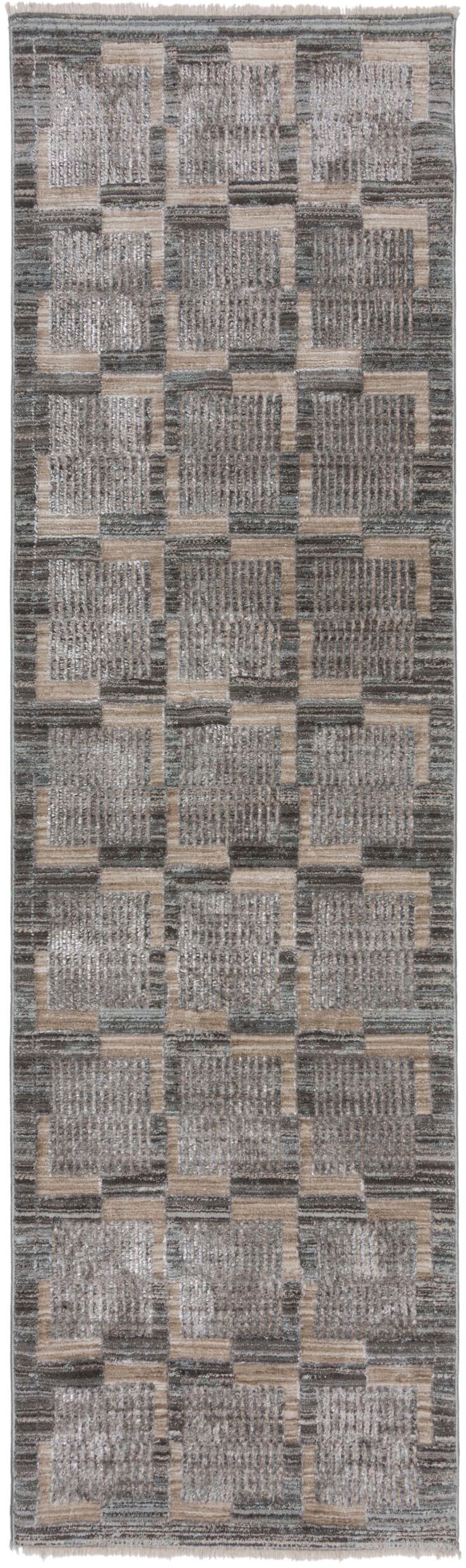 FLAIR RUGS Teppich "Evelyn Blocks" rechteckig 8 mm Höhe Flor mit Glanzeffek günstig online kaufen
