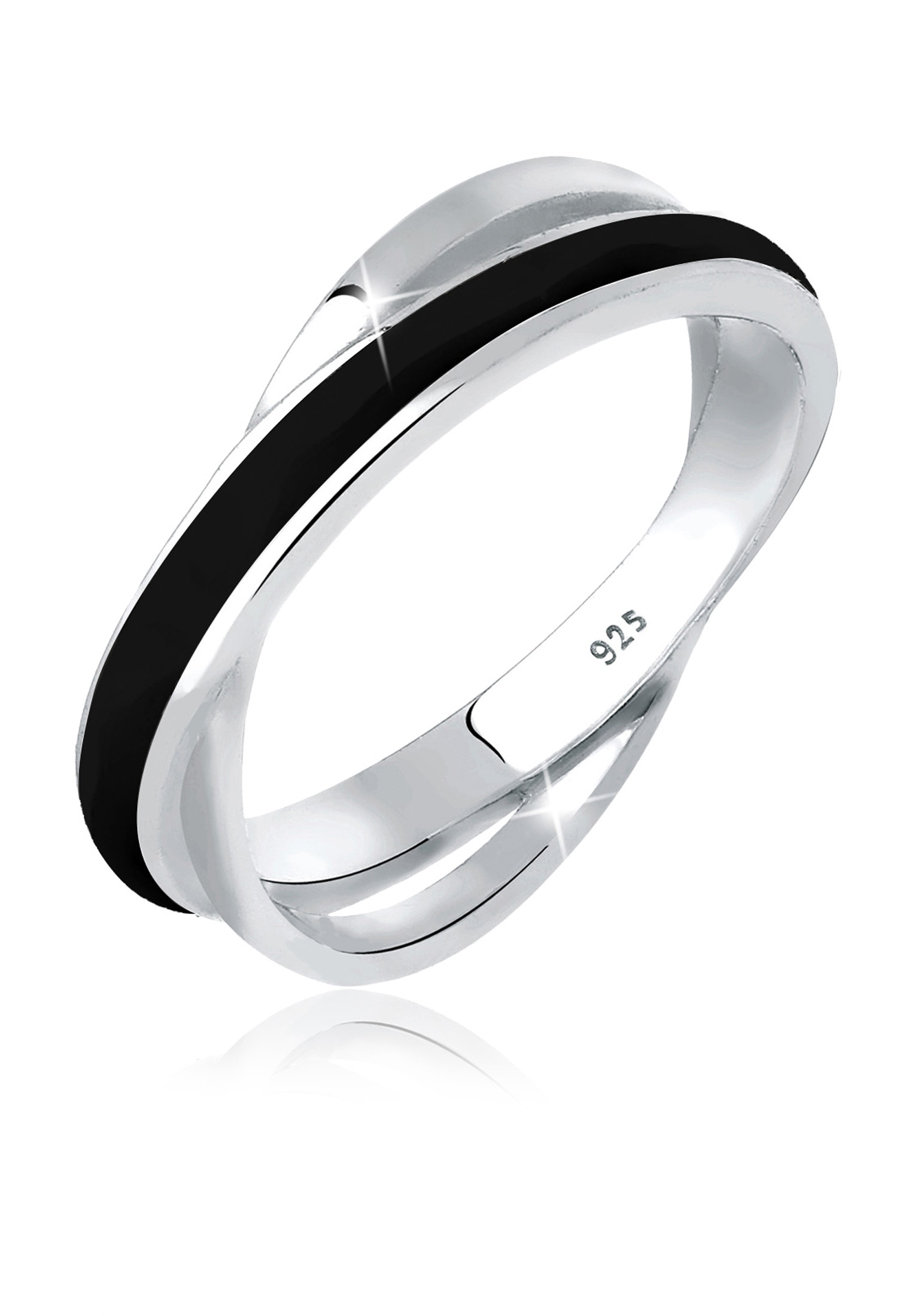 Elli Silberring »Ring Wickelring Emaille 925 Silber«