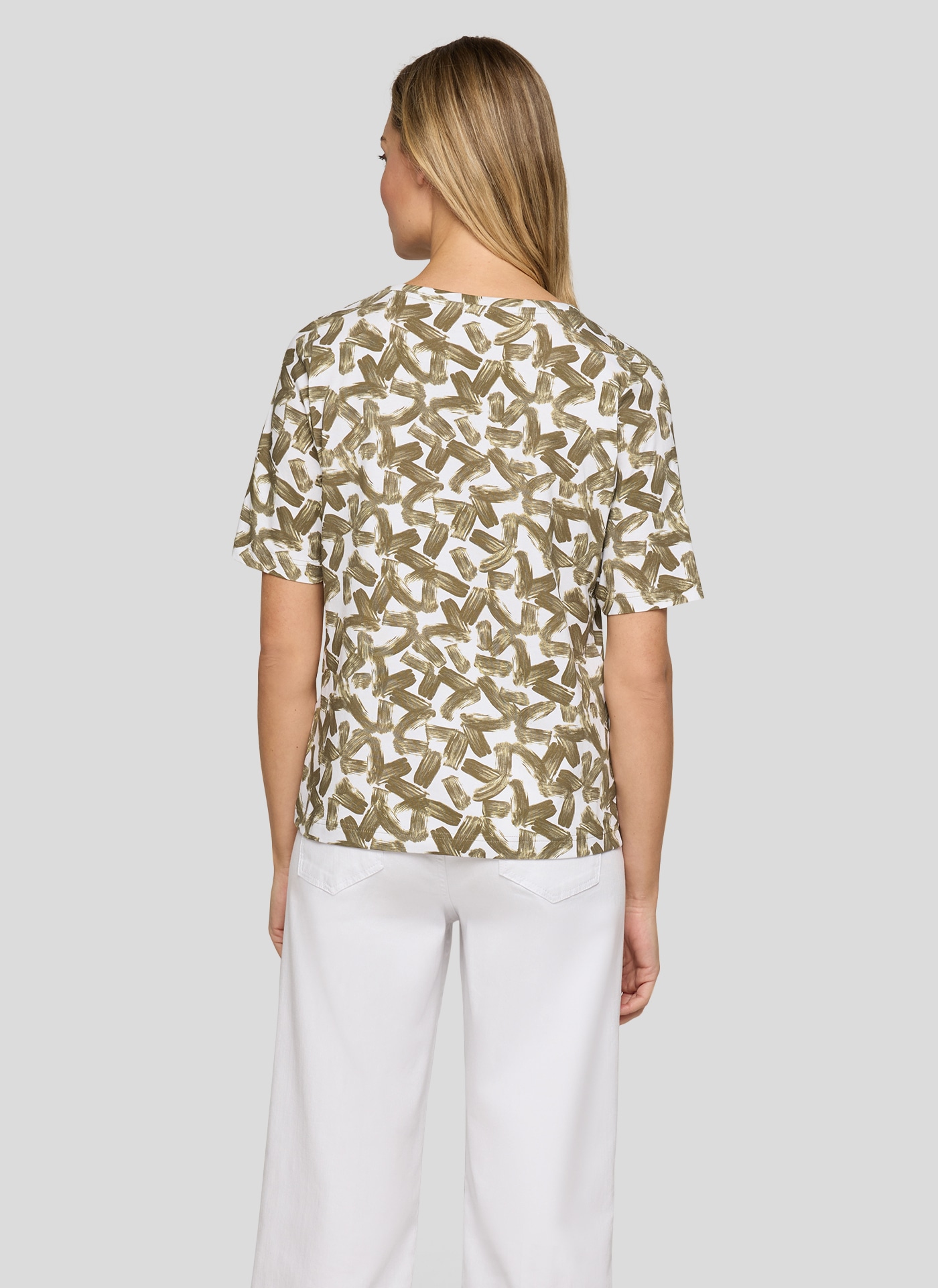 Rabe Rundhalsshirt mit Allover-Muster