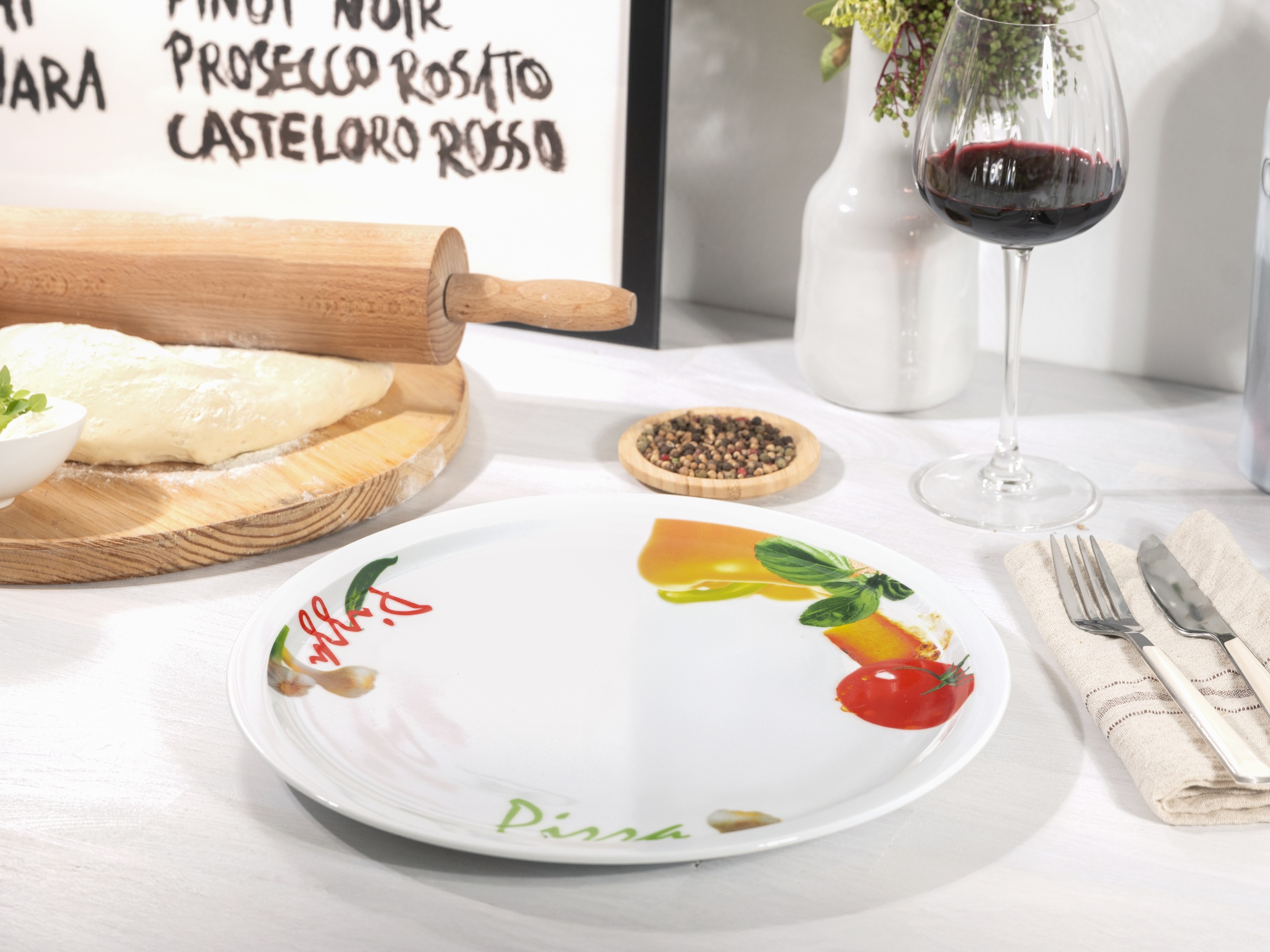 CreaTable Pizzateller »Milano Pizza, Teller-Set, 4-tlg.« Italienische Eleganz, Vielseitig einsetzbar