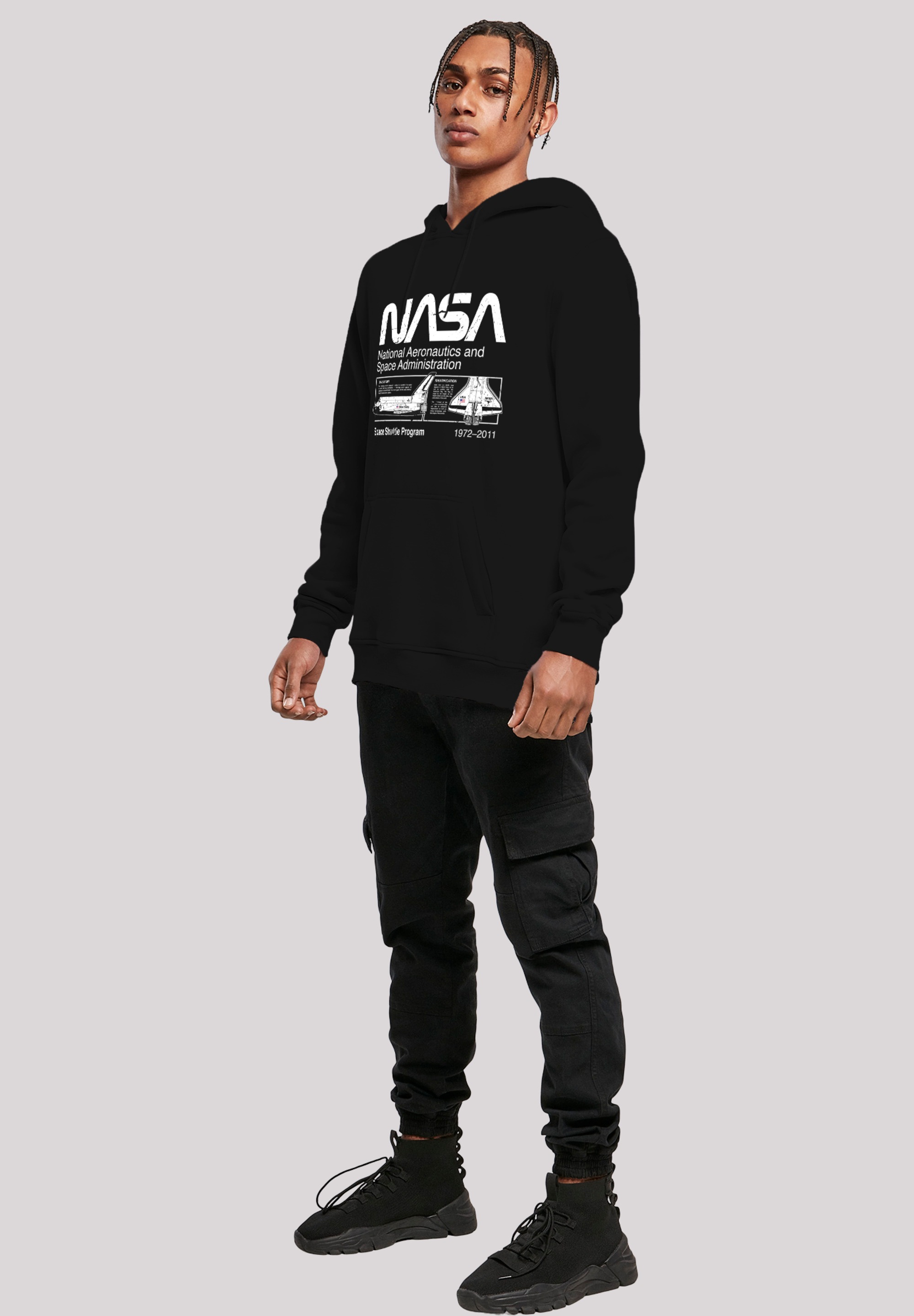 F4NT4STIC Sweatshirt »NASA Classic Space Shuttle Black«, Herren,Premium Merch,Slim-Fit,Kapuzenpullover,Bedruckt