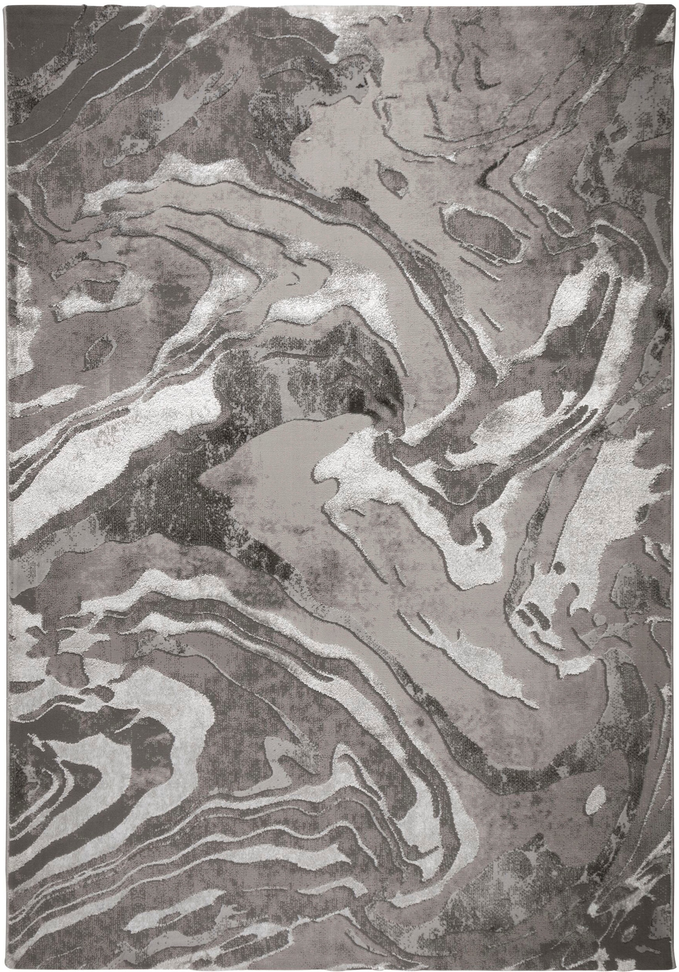FLAIR RUGS Teppich "Marbled" rechteckig 12 mm Höhe dezenter Glanz, mehrfarb günstig online kaufen