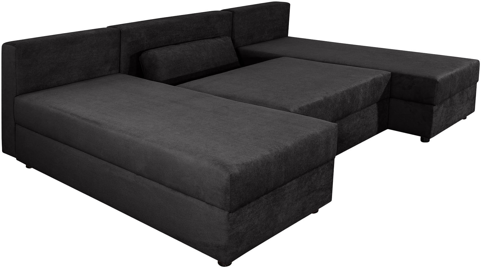 COLLECTION AB Wohnlandschaft »Pico U-Form«, Breite 220, ohne Armlehne mit Schlaffunktion, Bettkasten