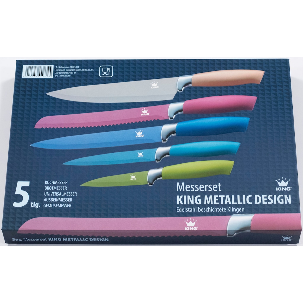 KING Messer-Set »AROMI Metallic«, (Set, 5 tlg.)