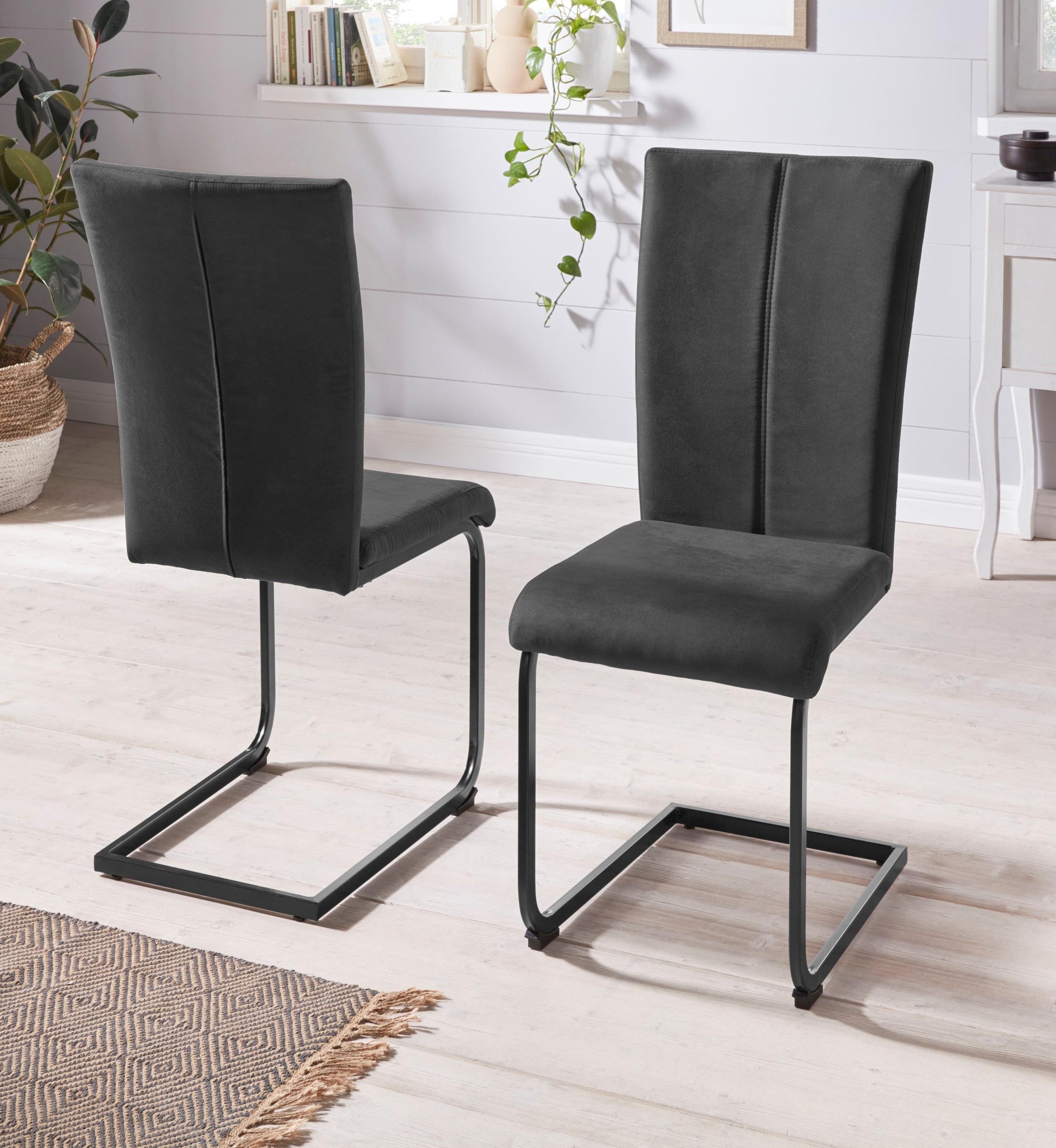 OTTO home Freischwinger "Oliver" () 2 Stk.Stuhl belastbar bis 120 Kg günstig online kaufen