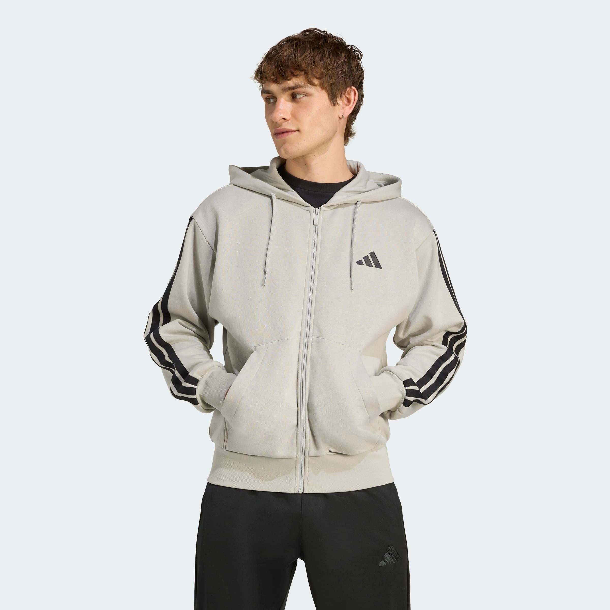 adidas Sportswear "M 3S FL FZ HD" 1 tlg. für Laufen und Sportmode, mit Reiß günstig online kaufen