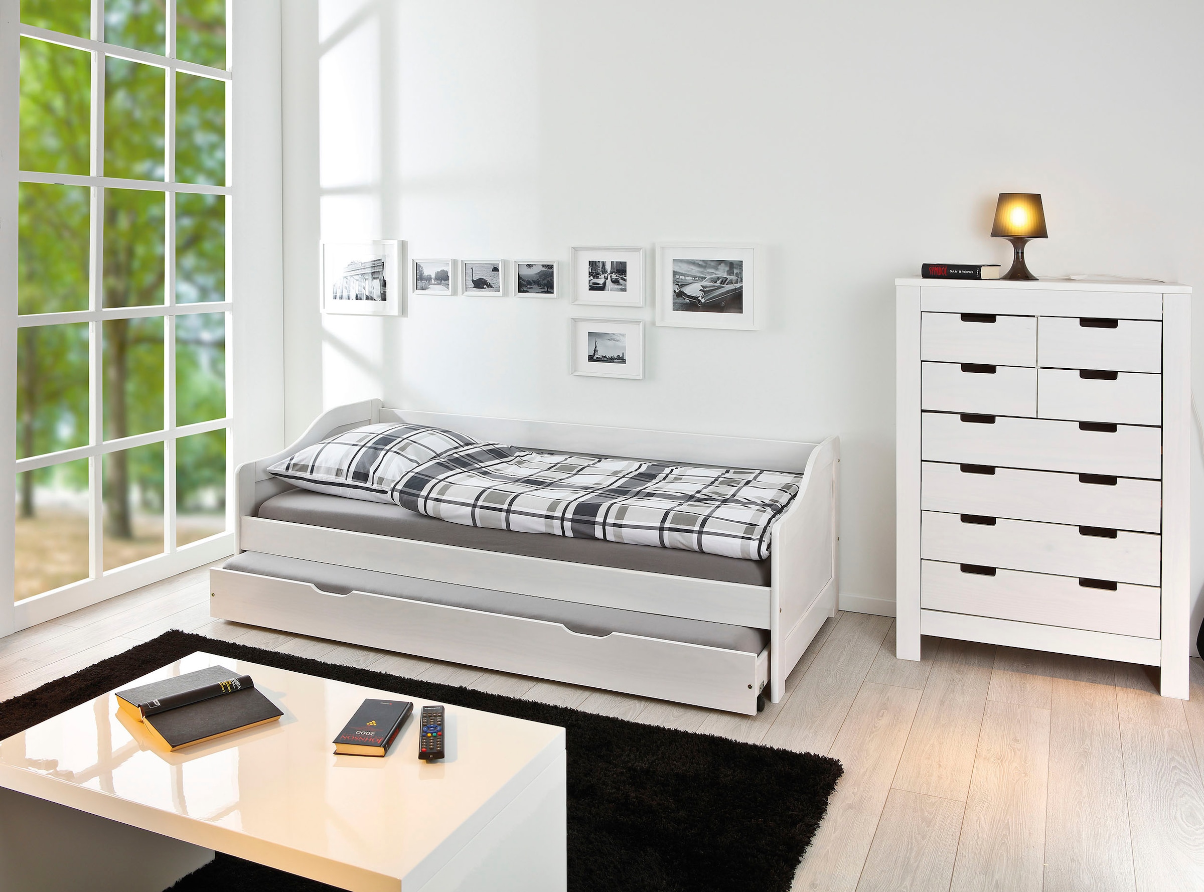 Home affaire Einzelbett 3 Stk. tlg. inklusive Schublade auf Rollen günstig online kaufen