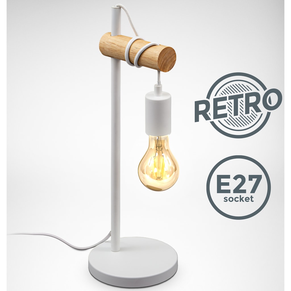 B.K.Licht Tischleuchte »BK_TL1358 Tischlampe, Vintage, Industrial Design, Retro Lampe«, 1 flammig-flammig