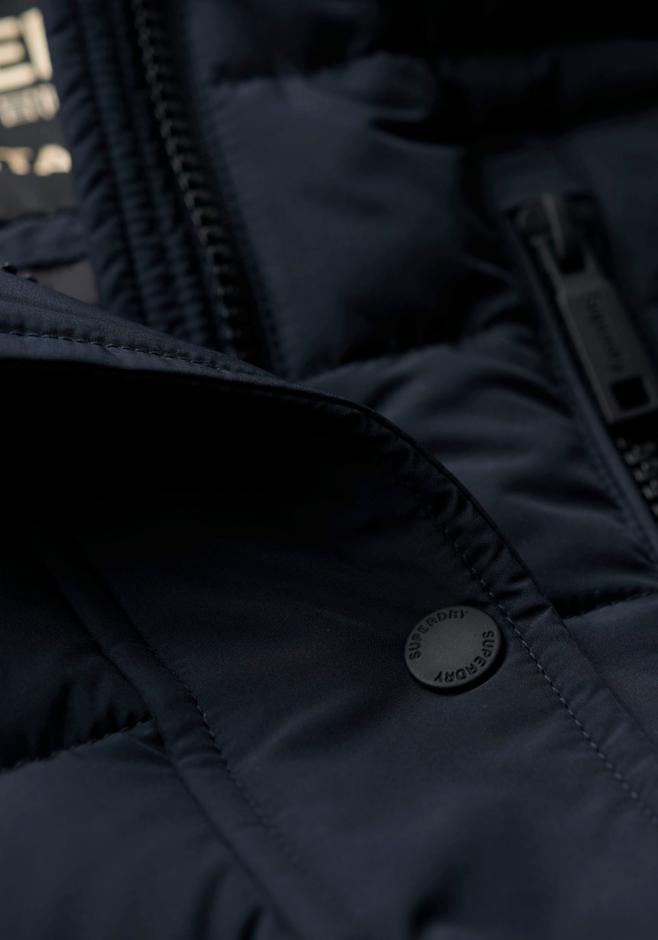 Superdry Steppjacke »FUJI HOODED MID LENGTH PUFFER«, mit Kapuze