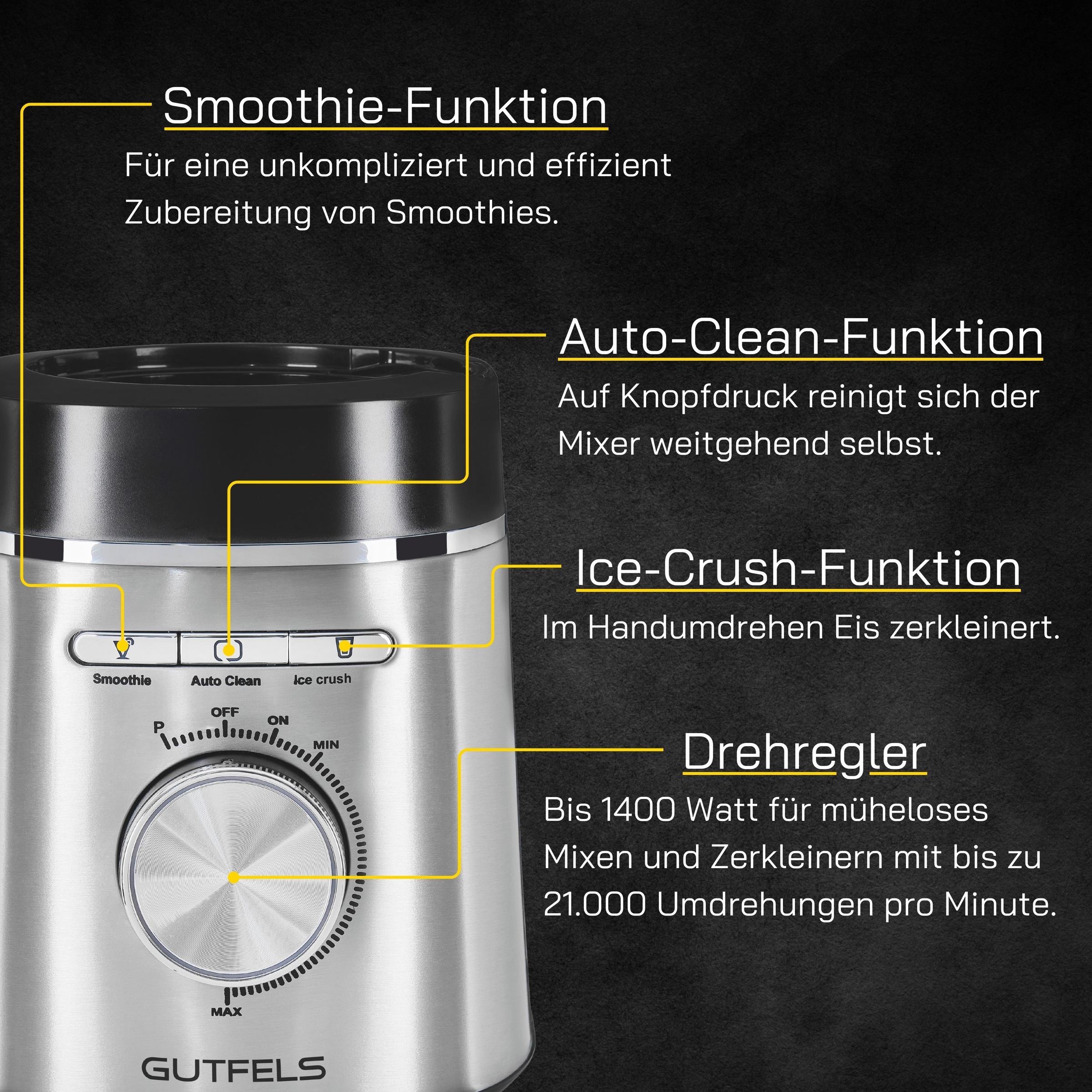Gutfels Standmixer »BLEND 5010«, 1400 W