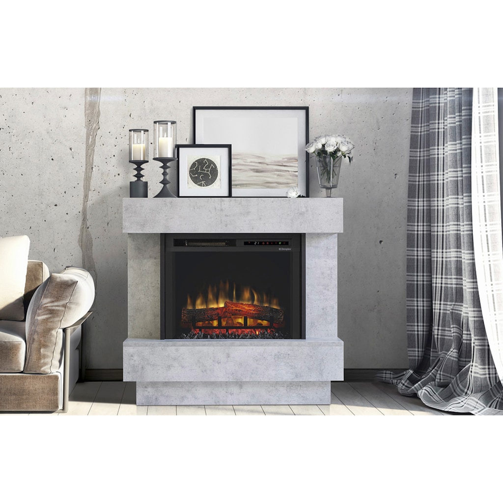 Dimplex Elektrokamin »Avalone Concrete«, in Betonoptik, mit Fernbedienung, Heizung, Optiflame® Flammeneffekt