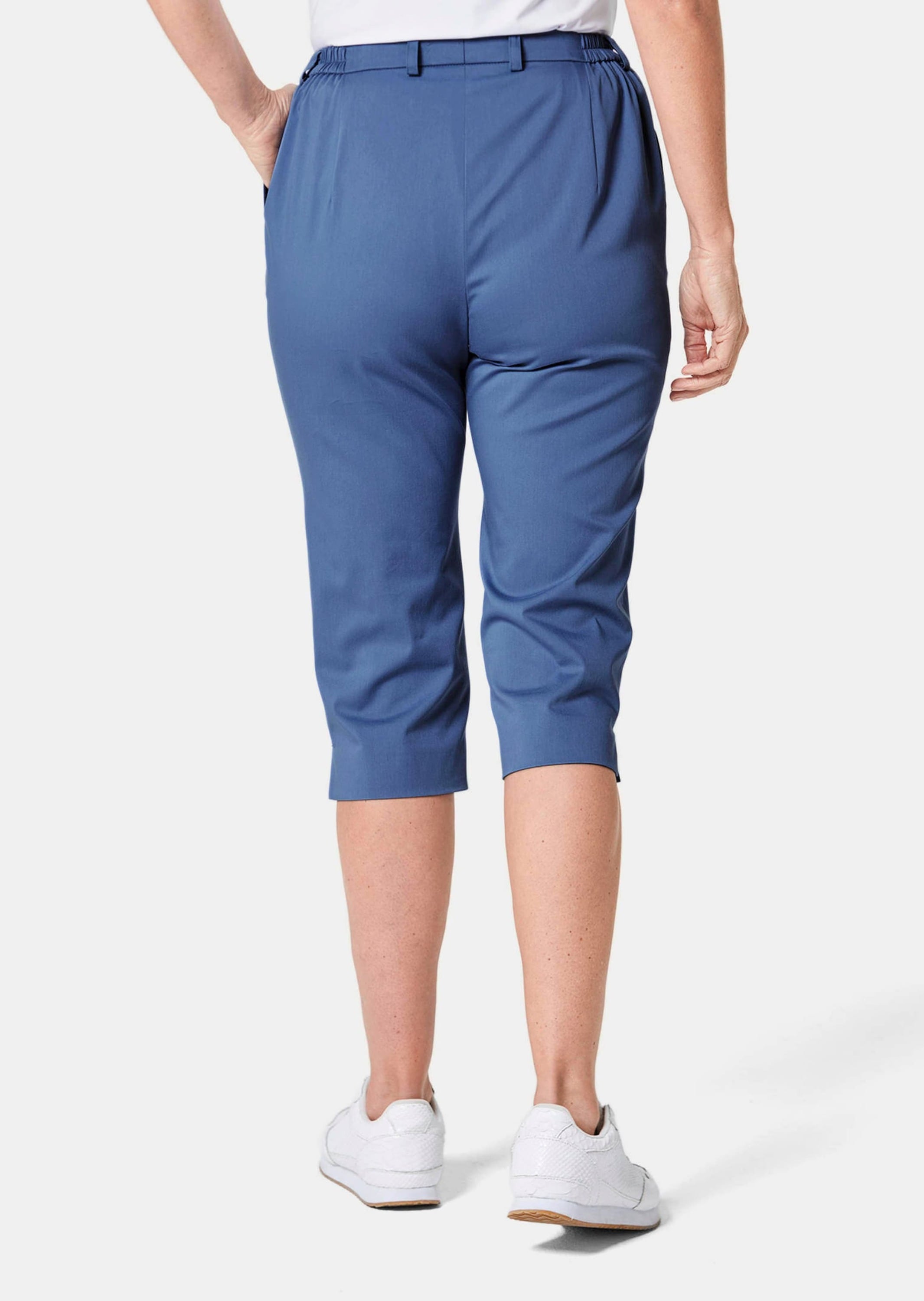 GOLDNER Caprihose »Verkürzte Satinhose Sportive Capri-Hose aus trageangenehmen Satin«