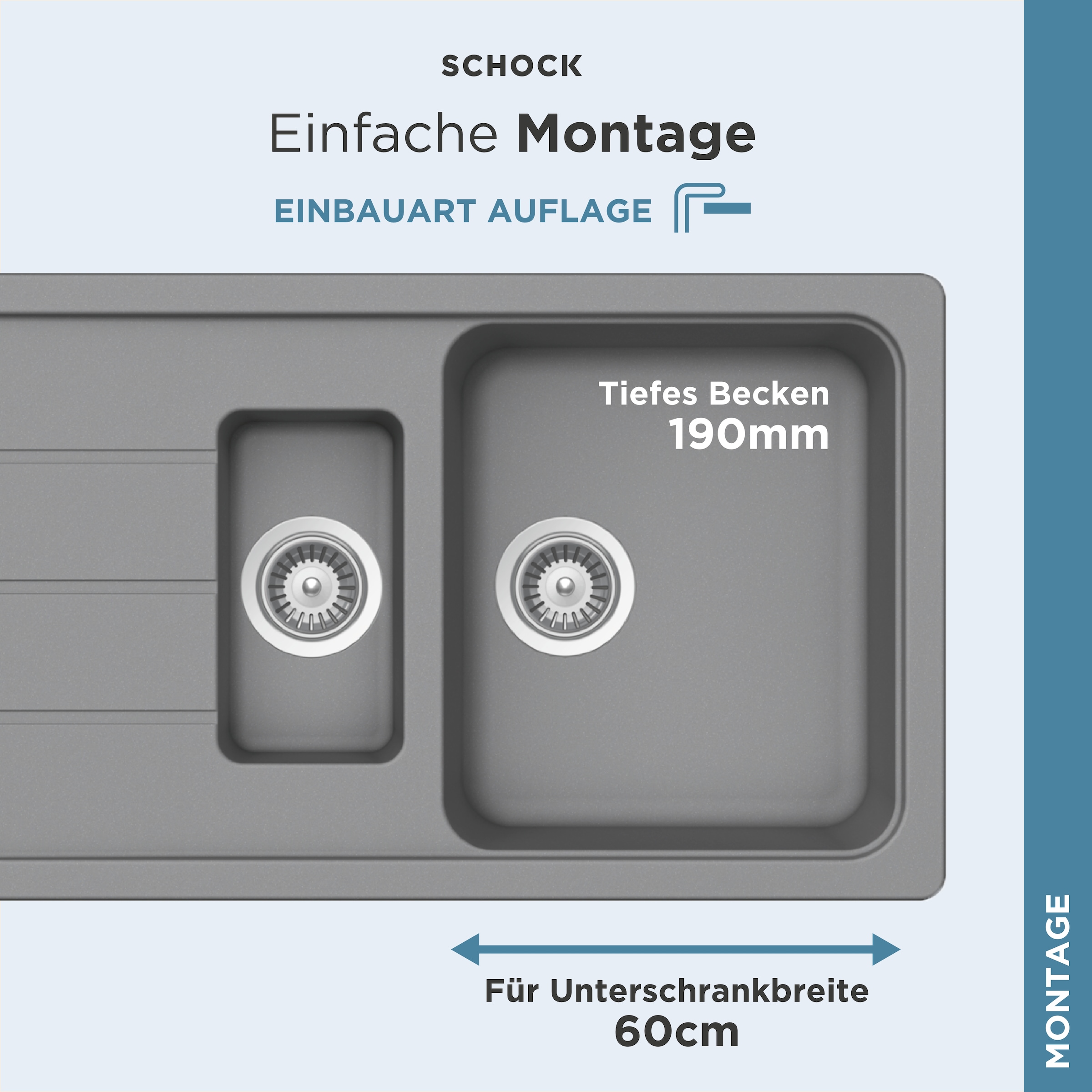 Schock Granitspüle »Formhaus«, mit Restebecken