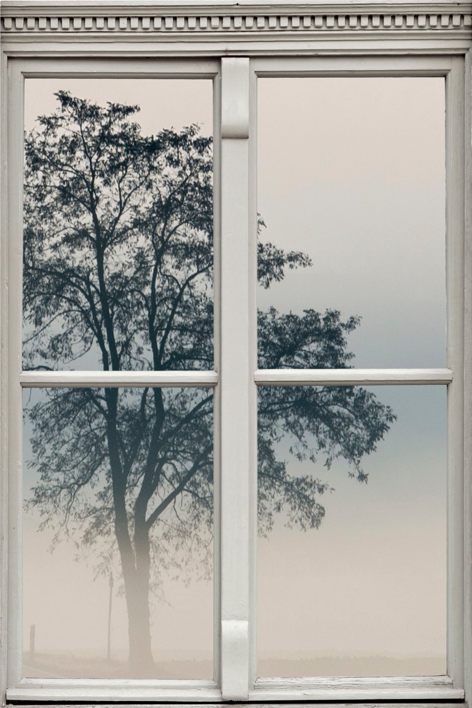 queence Wandsticker "Nebel", Wandsticker, Wandbild, selbstklebend, 3D, Fenster