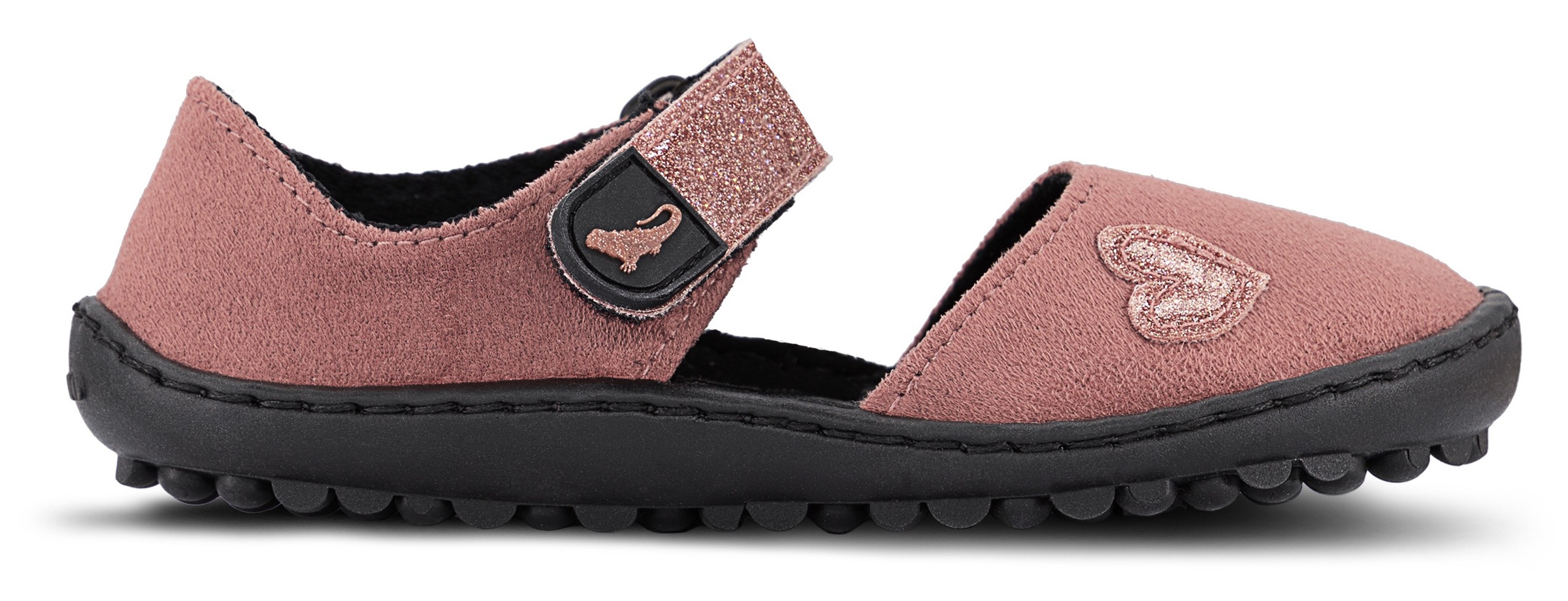 Leguano Barfußschuh »LEGUANITO JARINA«, Halbschuh, Bequemschuh mit Glitzer und Herzapplikation