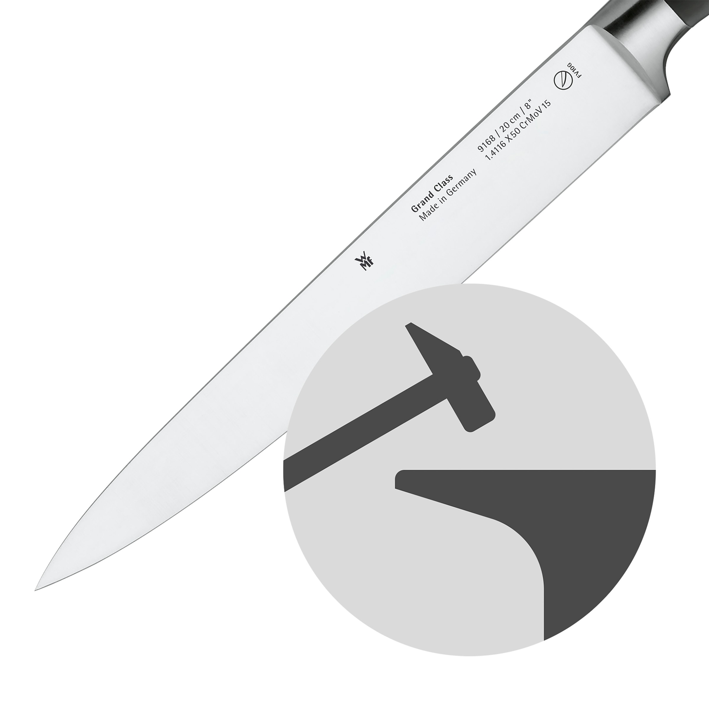 WMF Fleischmesser »Grand Class«, (1 tlg.), langanhaltende Schärfe, handgeschmiedeter Spezialklingenstahl
