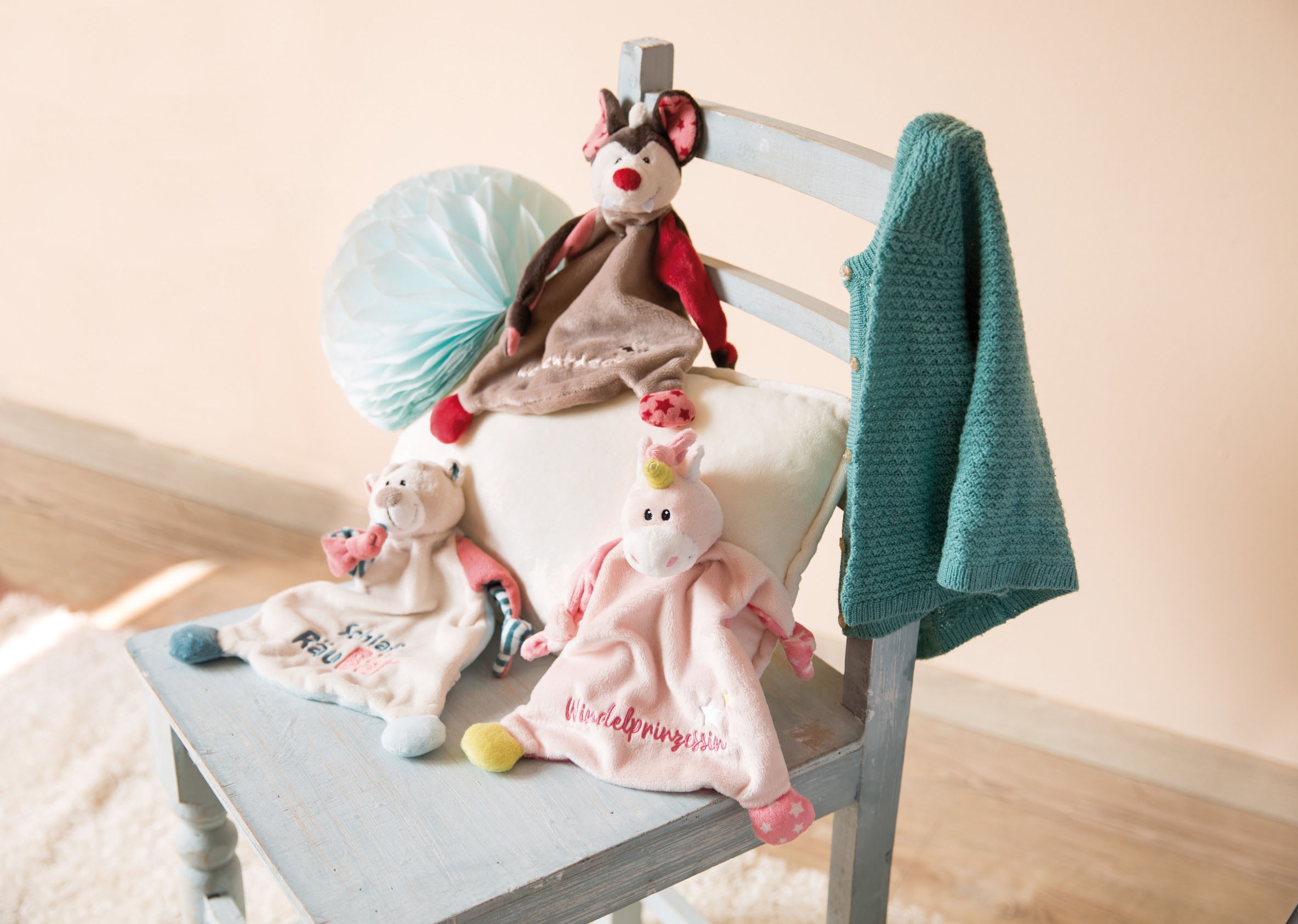 Nici Schmusetuch »My first NICI Kollektion, Bär, Schlaf RäuBär«, mit aufgestickten Augen