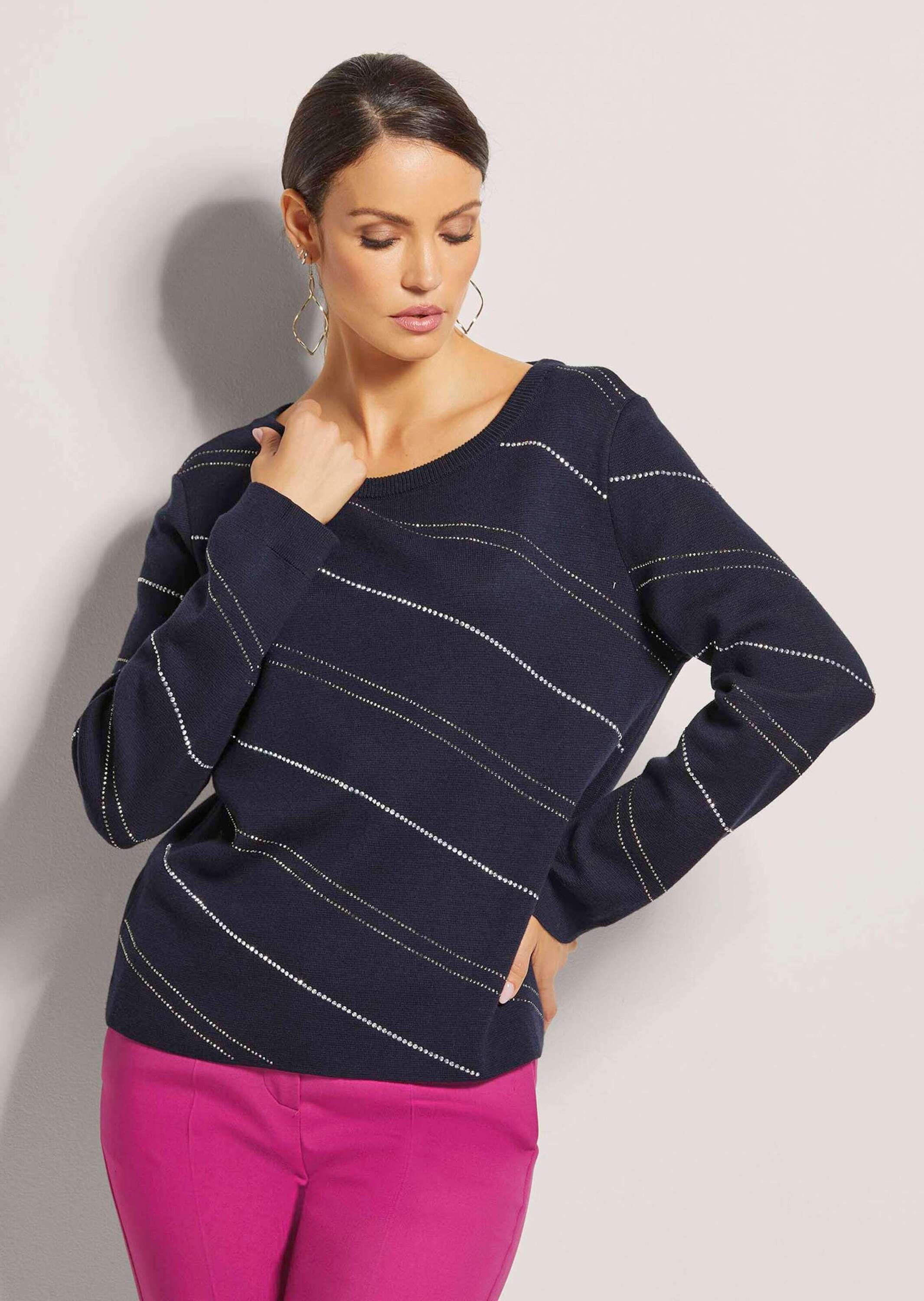 Thumbnail - MADELEINE Longpullover "Pullover Pullover mit Ziersteinen"