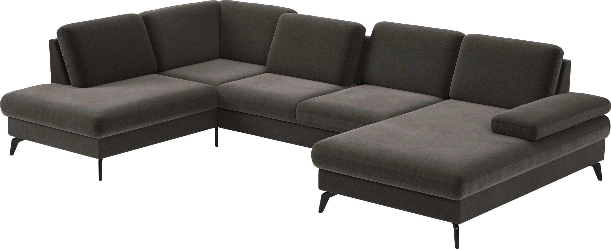sit&more Wohnlandschaft »Morris U-Form, inkl. Sitztiefenverstellung«, wahlweise mit Armteilverstellung, Bettfunktion & Bettkasten