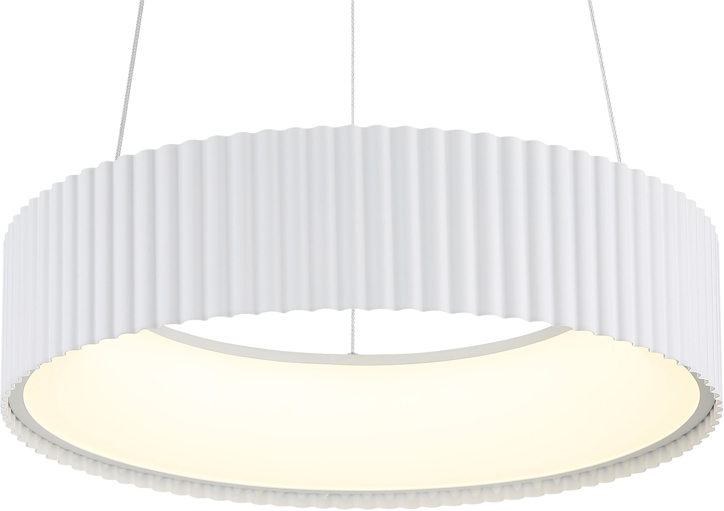 GLOBO LIGHTING Hängeleuchte »KEMP« LED-Modul 1 Stk. Weiß matte Hängeleuchte mit Acryl opal und Memoryfunktion