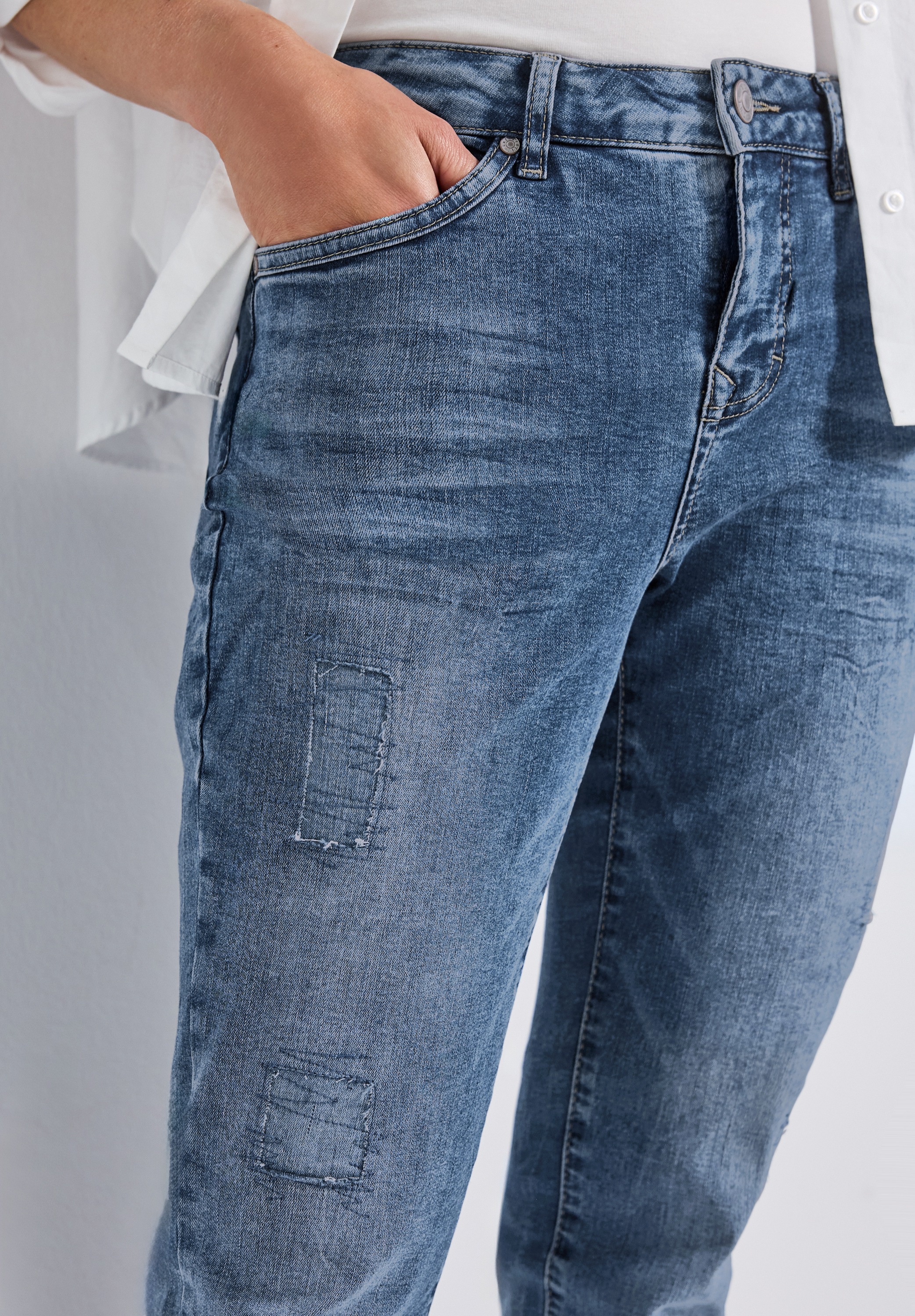 STREET ONE Loose-fit-Jeans Middle Waist