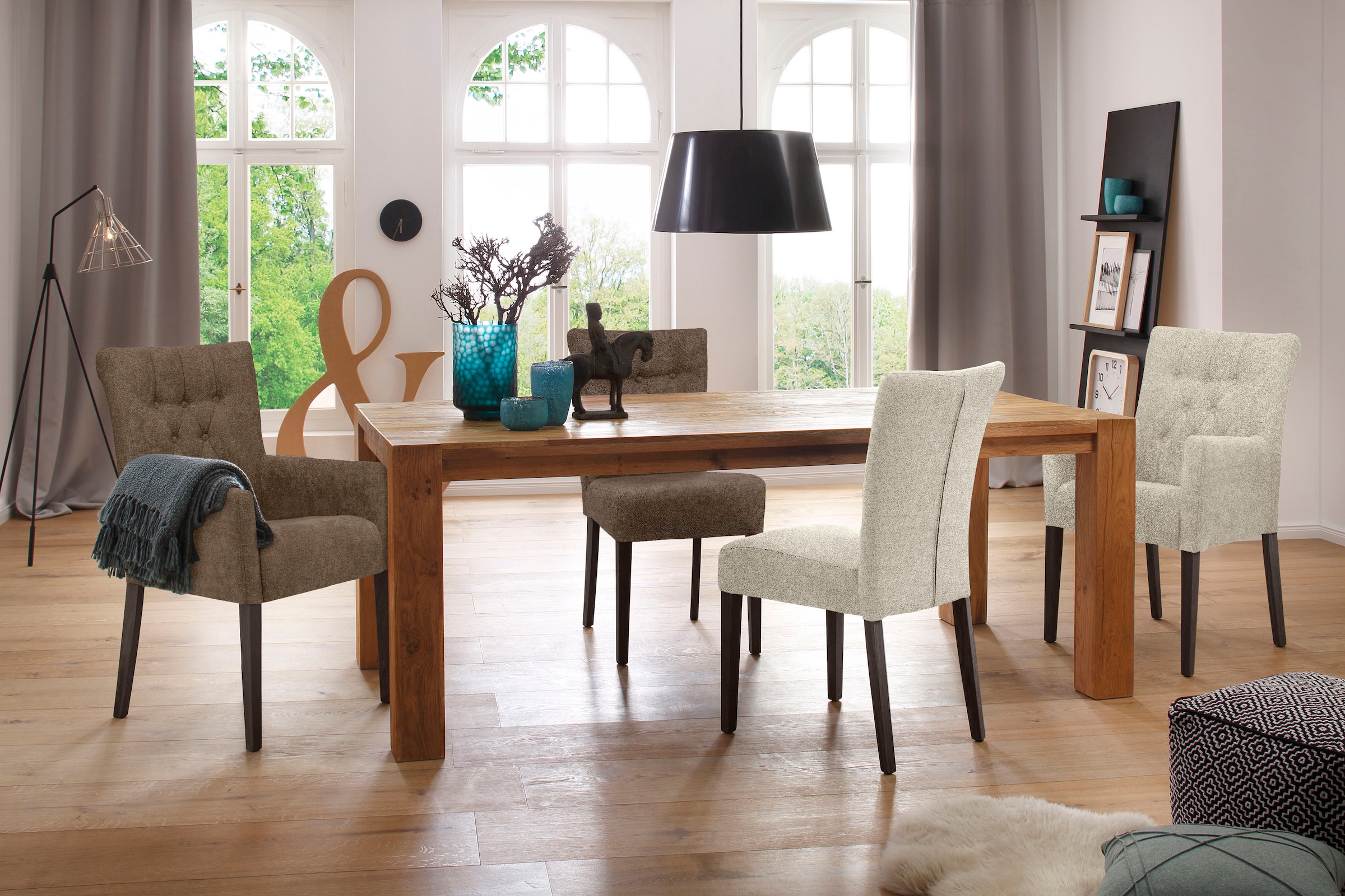 Home affaire Esszimmerstuhl "Queen" (Set) 2 Stk.Polsterstuhl mit Knopfheftu günstig online kaufen