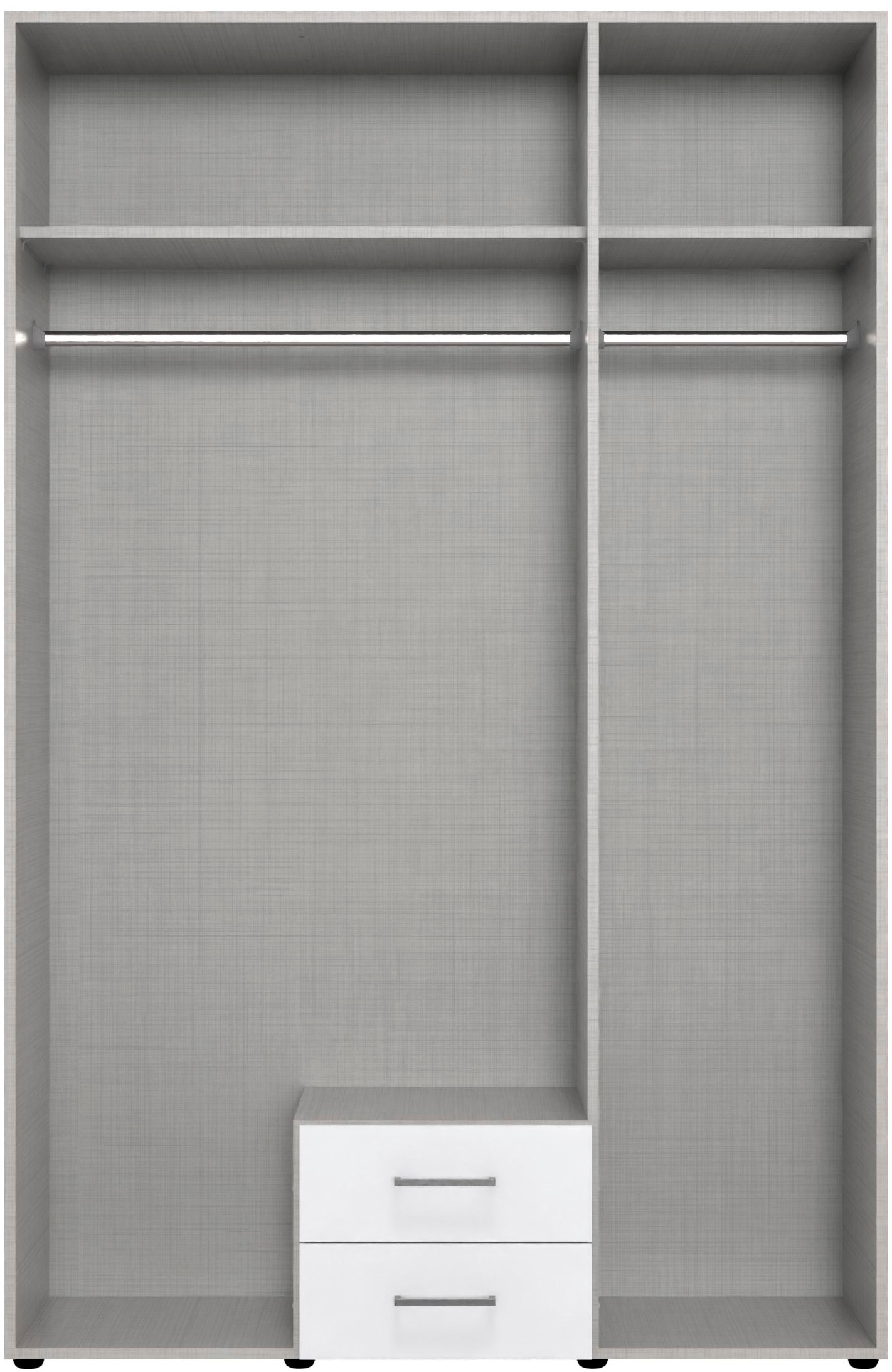 Wimex Drehtürenschrank »Mugano, 135 oder 180cm breit, 208 oder 236cm hoch, Made in Germany«, (mit langen Griffstangen aus Metall), wahlweise mit oder ohne Spiegel, mit Schubladen