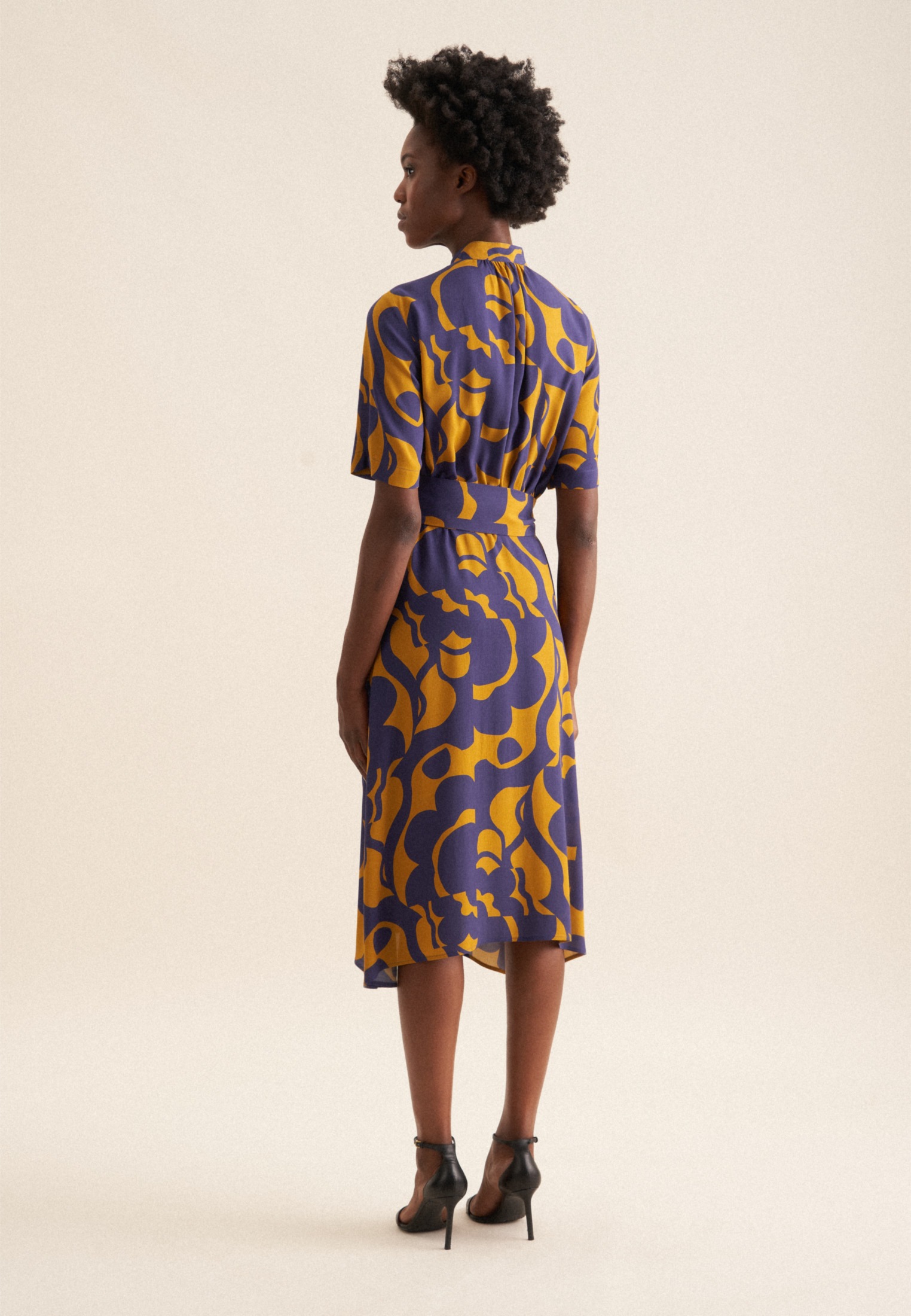 seidensticker Sommerkleid "Schwarze Rose" 1/2 Rundhals Geometrische Muster günstig online kaufen