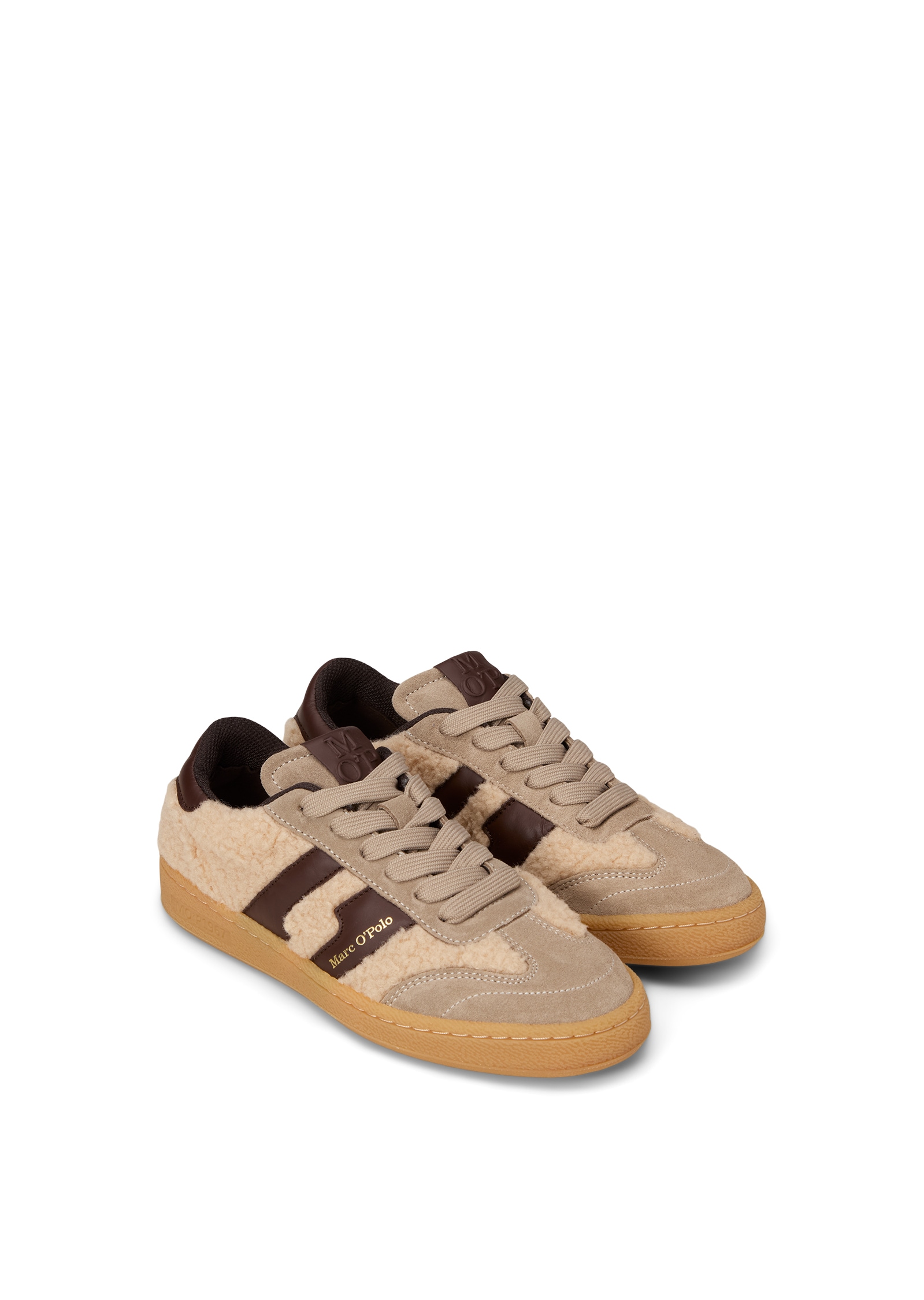 Marc O'Polo Sneaker »Model Court W 5«  Retro-Sneaker, Halbschuh, Schnürschuh mit Kontraststreifen