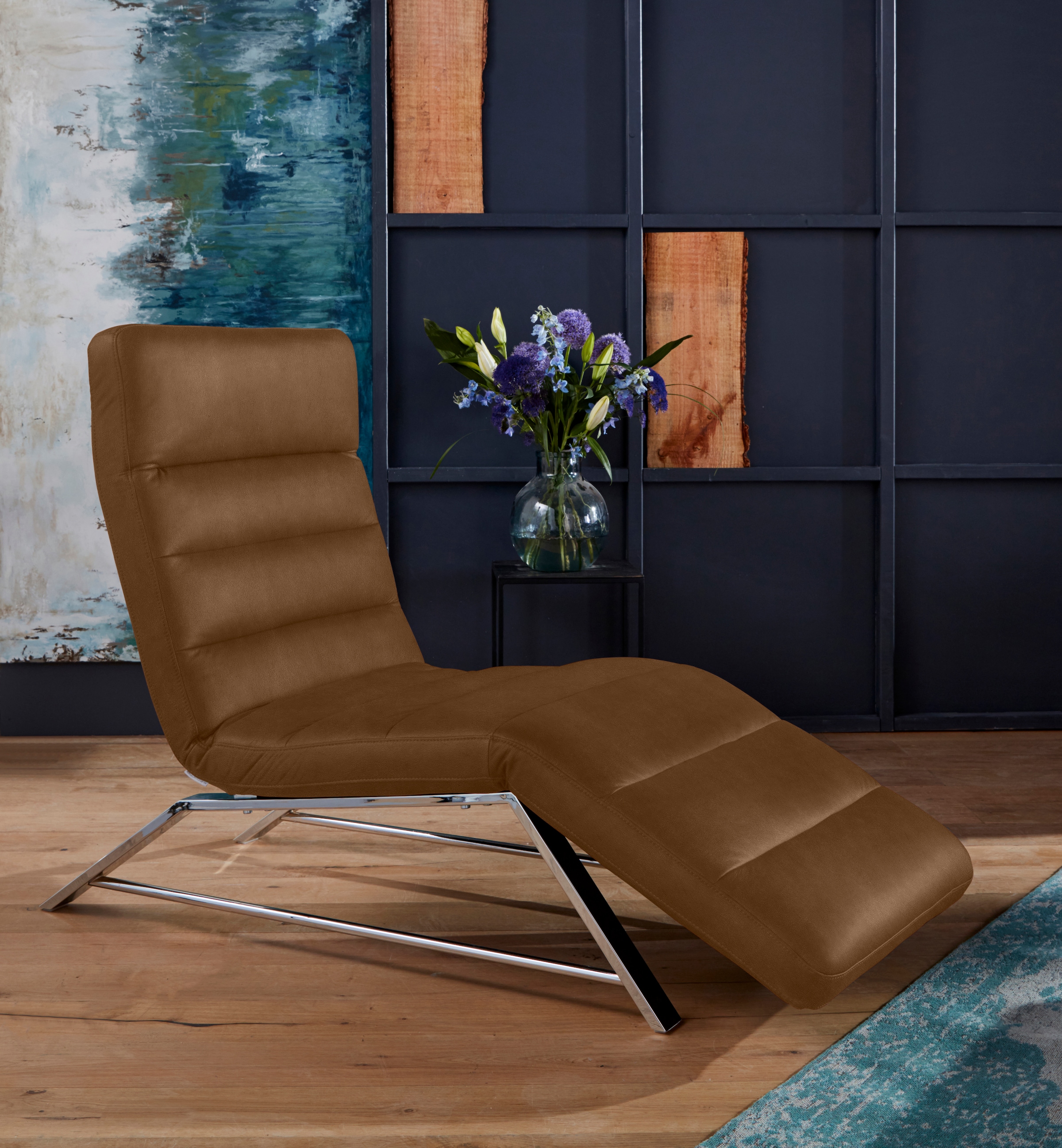 W.SCHILLIG Relaxliege »daily dreams«, Funktionsliege wahlweise mit Motor, Gestell Chrom, Breite 75 cm