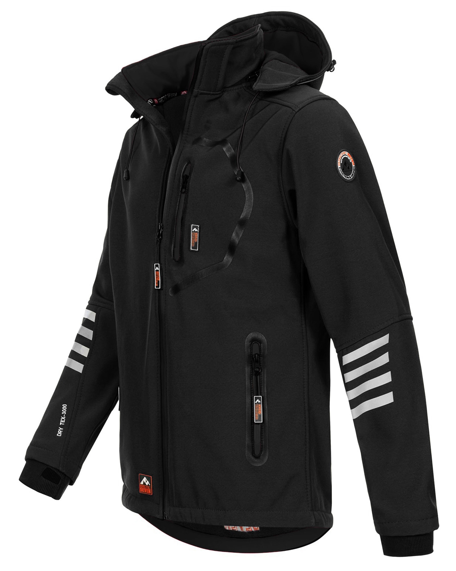 Arctic Seven Softshelljacke »ASColori«, Outdoorjacke mit abnehmbarer Kapuze