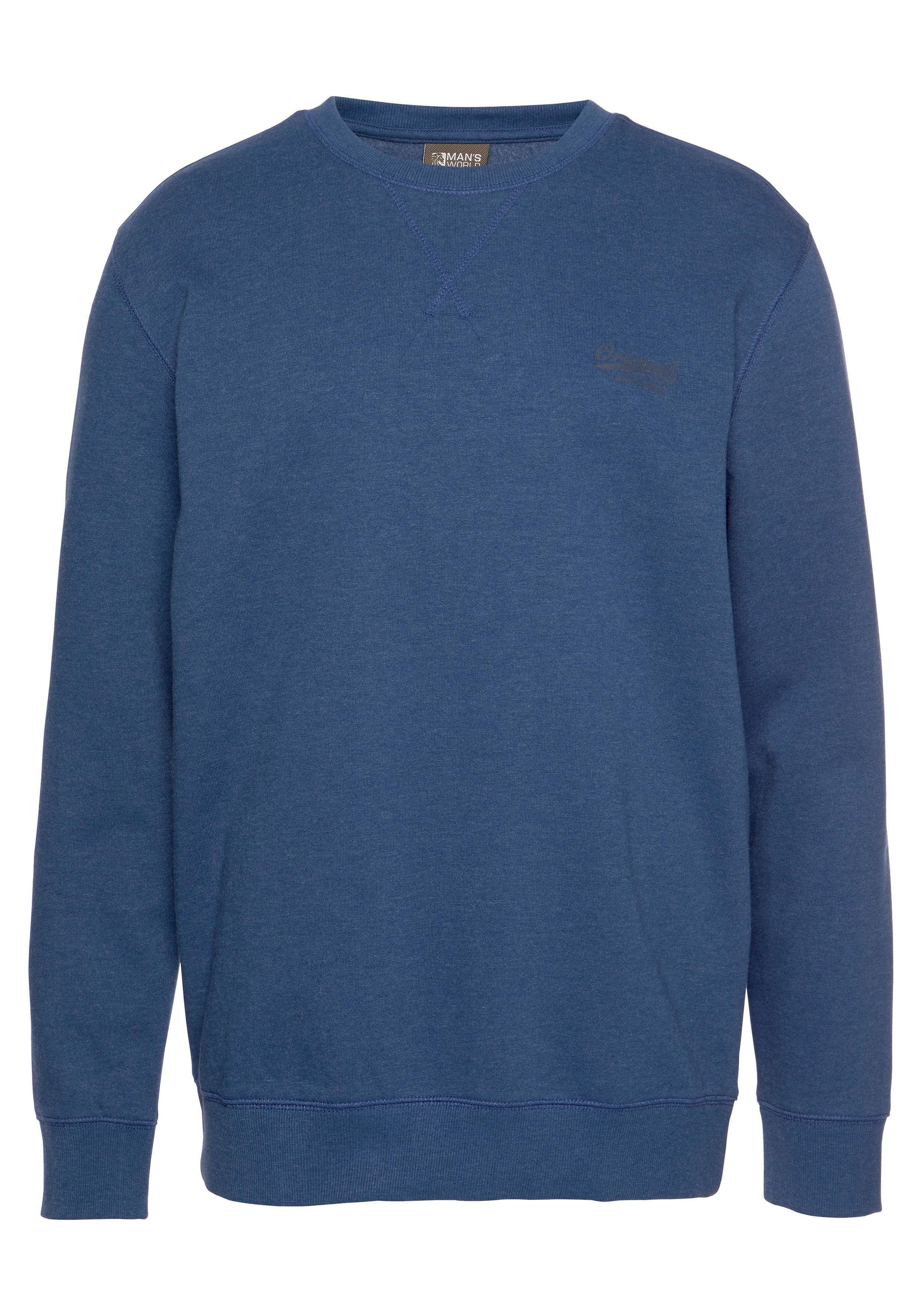 Man's World Sweatshirt, Langarm, Basic-Stil, unifarben, Rundhalsausschnitt