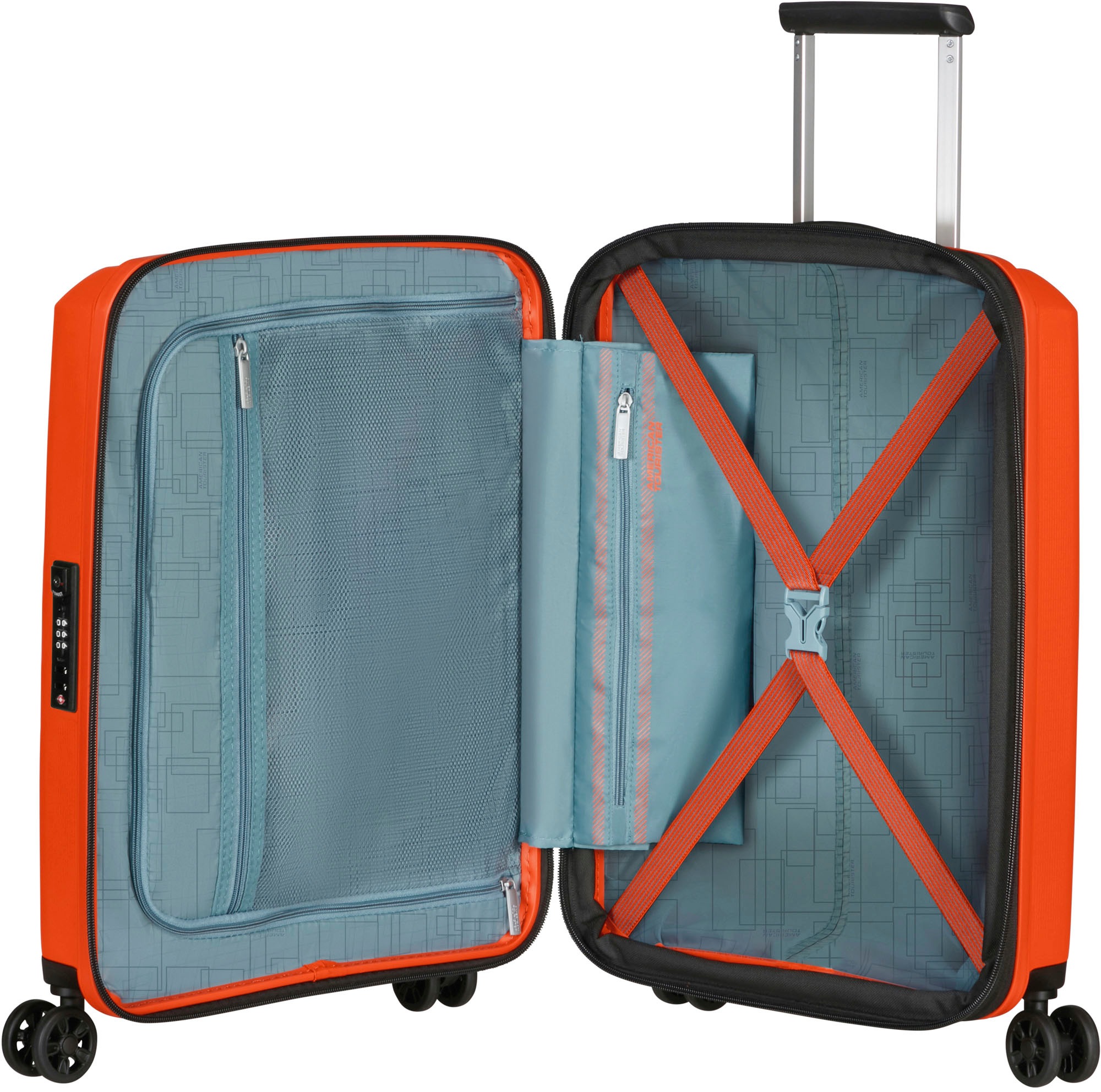 American Tourister® Hartschalen-Trolley »AEROSTEP, in verschiedenen Farben und Größen«, 4 Rollen, Reisekoffer Hartschalenkoffer Koffer für Flugreisen TSA-Zahlenschloss