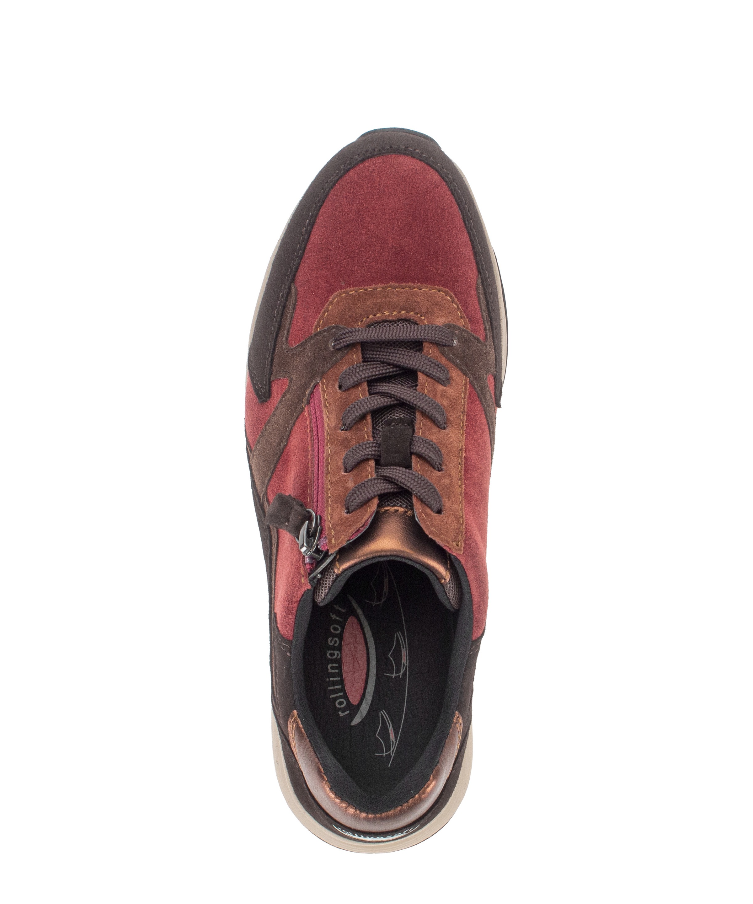rollingsoft Keilsneaker  Halbschuh, Schnürer mit Kontrastbesätzen