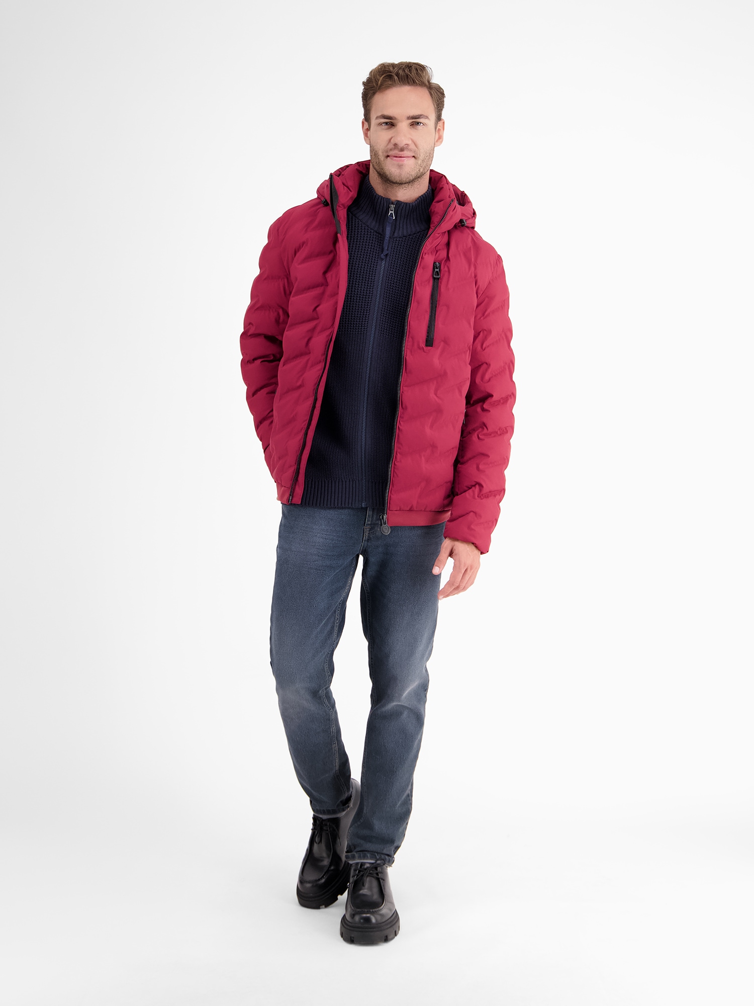 LERROS Outdoorjacke »LERROS Sportive Funktions-Steppjacke für Herren«, mit Kapuze, Wasser- und windabweisend