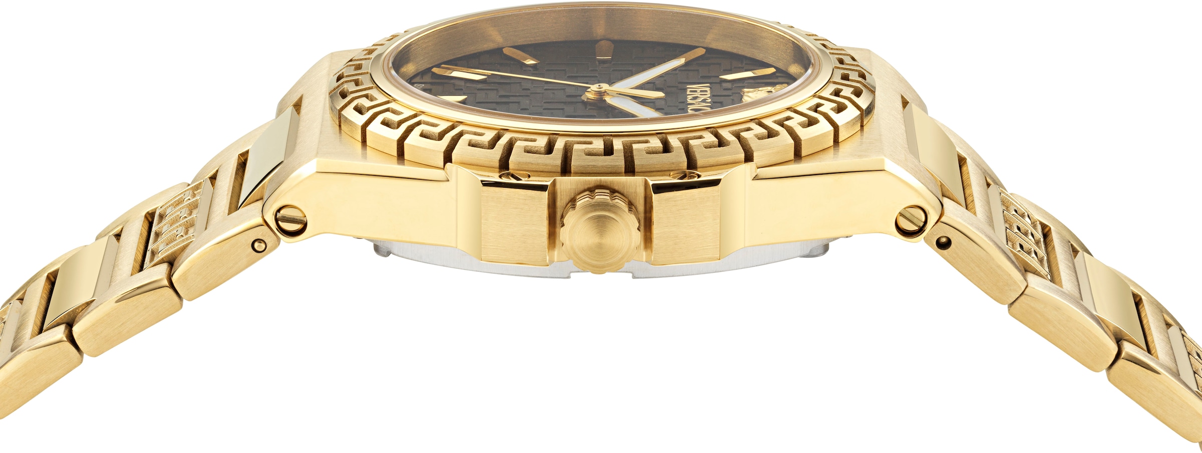 Versace Quarzuhr »GRECA REACTION LADY«, Armbanduhr, Damenuhr, Swiss Made, Edelstahlarmband, analog